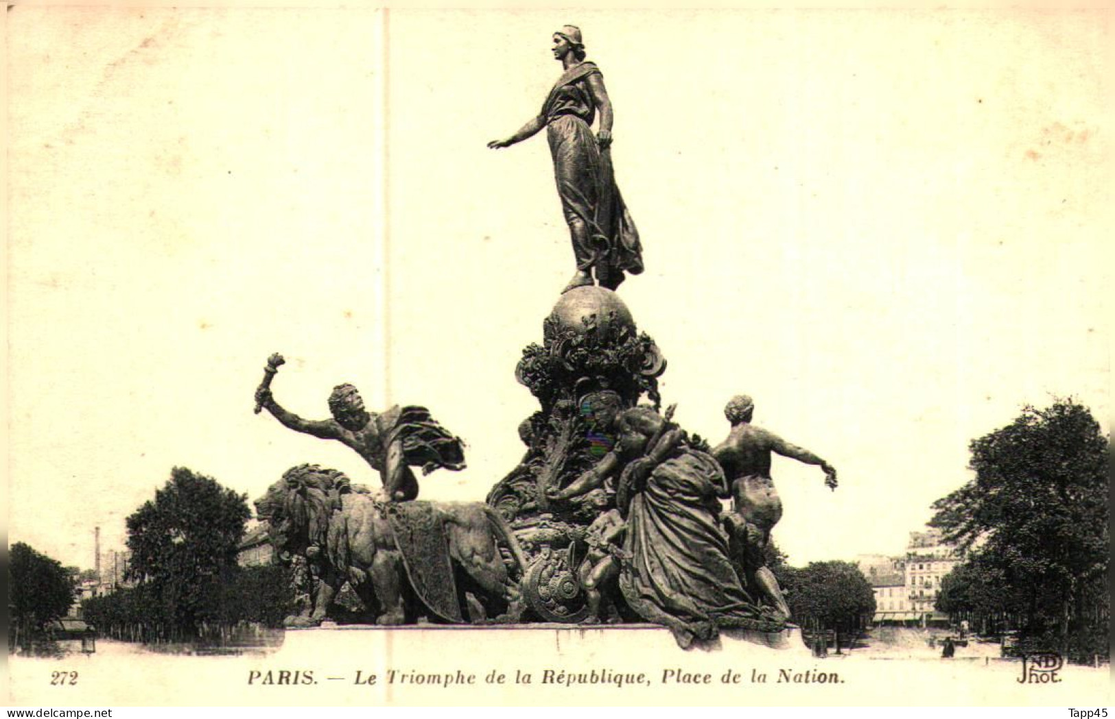 C P > Paris  > Du Siècle Dernier > Le Lieu écrit Sur La Carte 3 (en Gros)  >Dans L'état Parfois Sale Mais Sans Déchirure - Statues