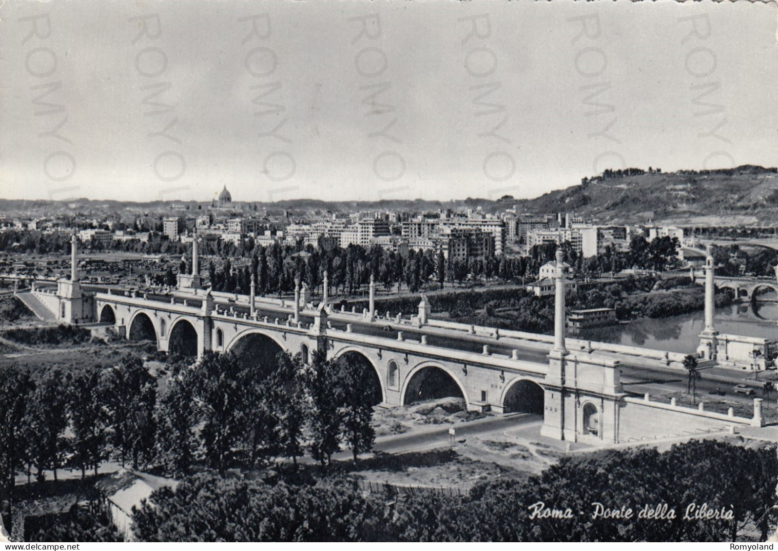 CARTOLINA  ROMA,LAZIO-PONTE DELLA LIBERTA-STORIA,MEMORIA,CULTURA,RELIGIONE,IMPERO ROMANO,BELLA ITALIA,VIAGGIATA 1961 - Ponts