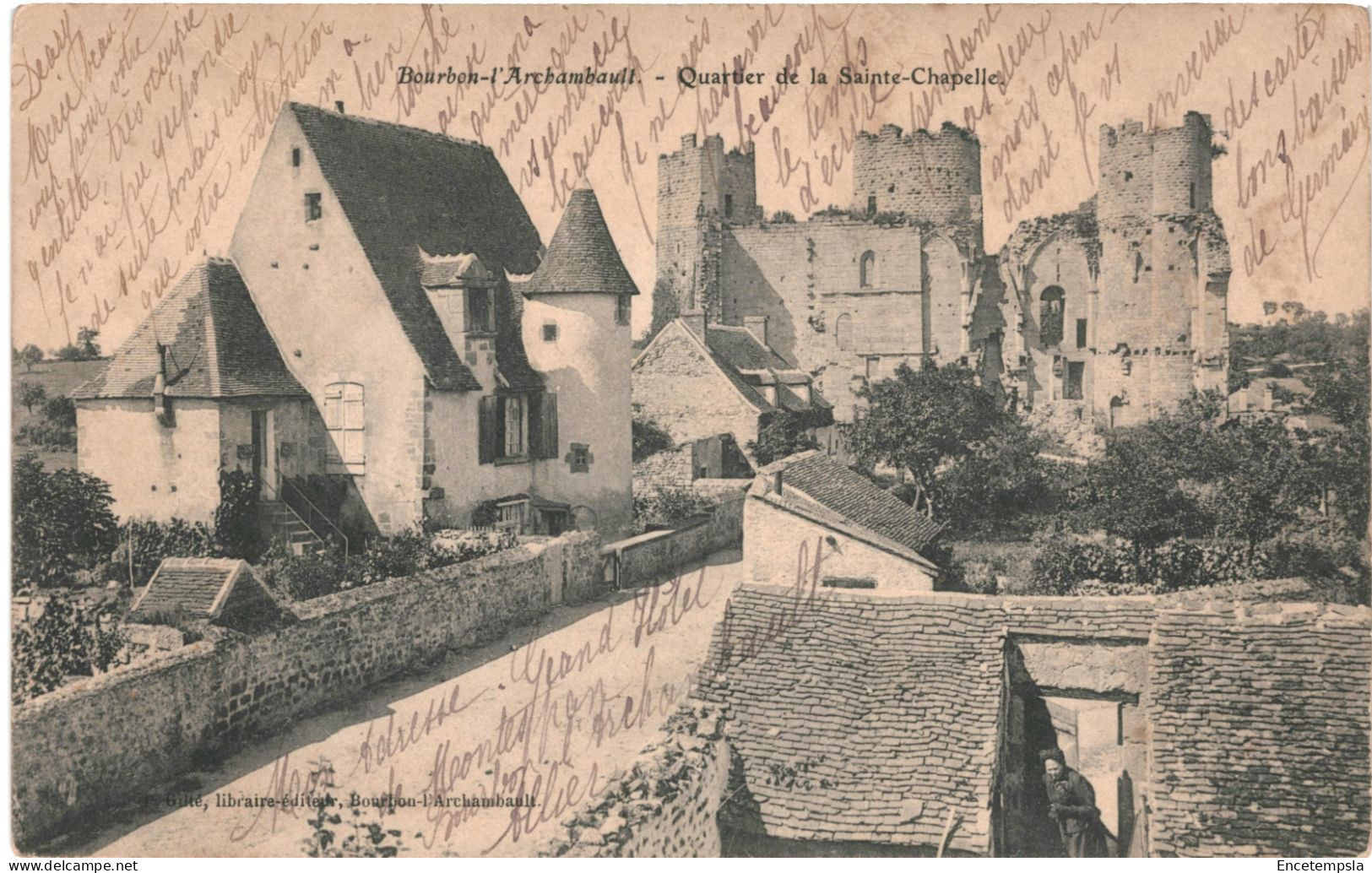 CPA   Carte Postale France Bourbon-l'Archambault  Quartier De La Sainte Chapelle 1905 VM66625 - Bourbon L'Archambault