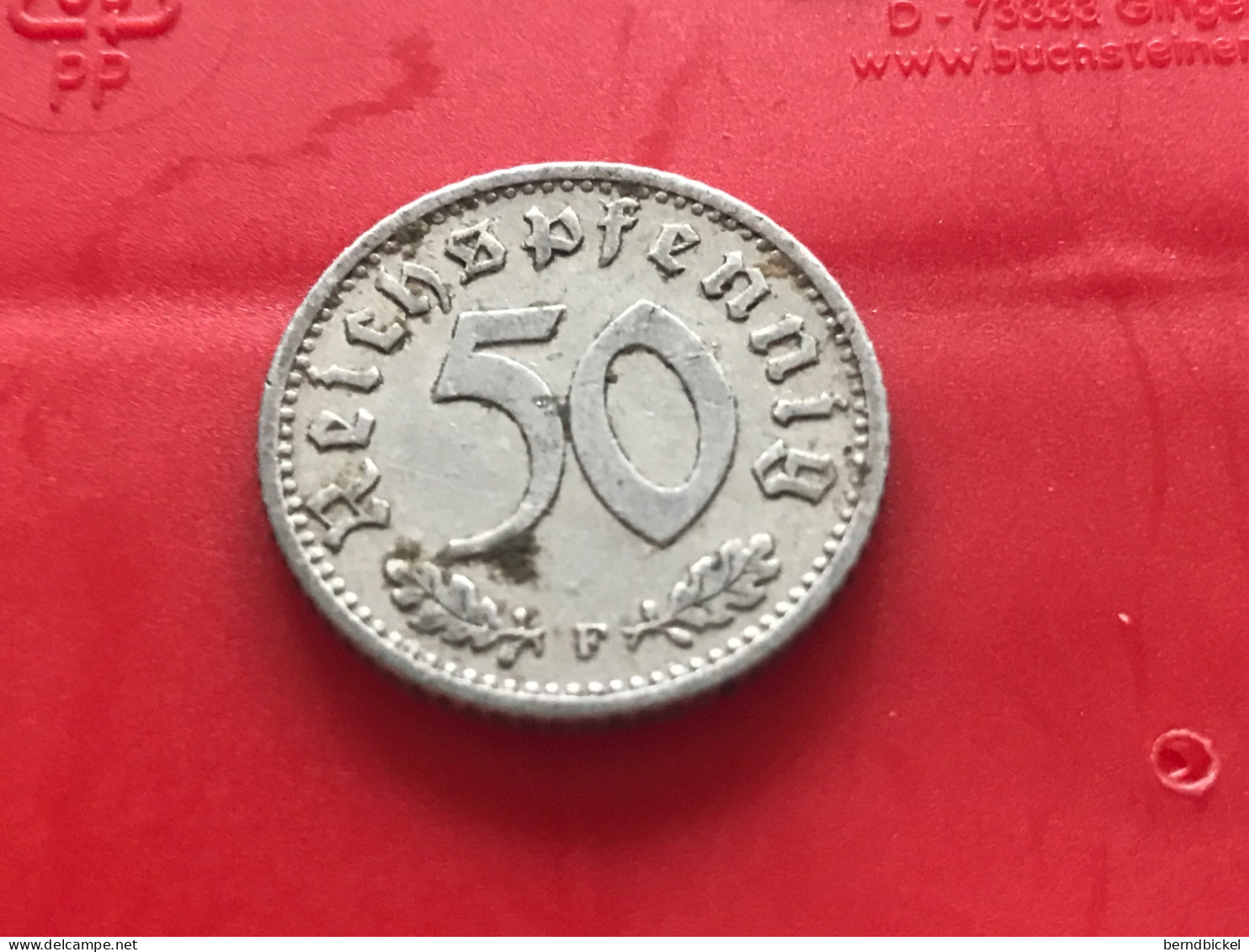 Münze Münzen Umlaufmünze Deutschland Deutsches Reich 50 Pfennig 1940 Münzzeichen F - 50 Reichspfennig