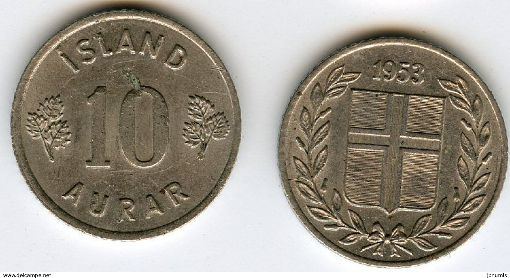 Islande Iceland 10 Aurar 1953 UNC KM 10 - Iceland