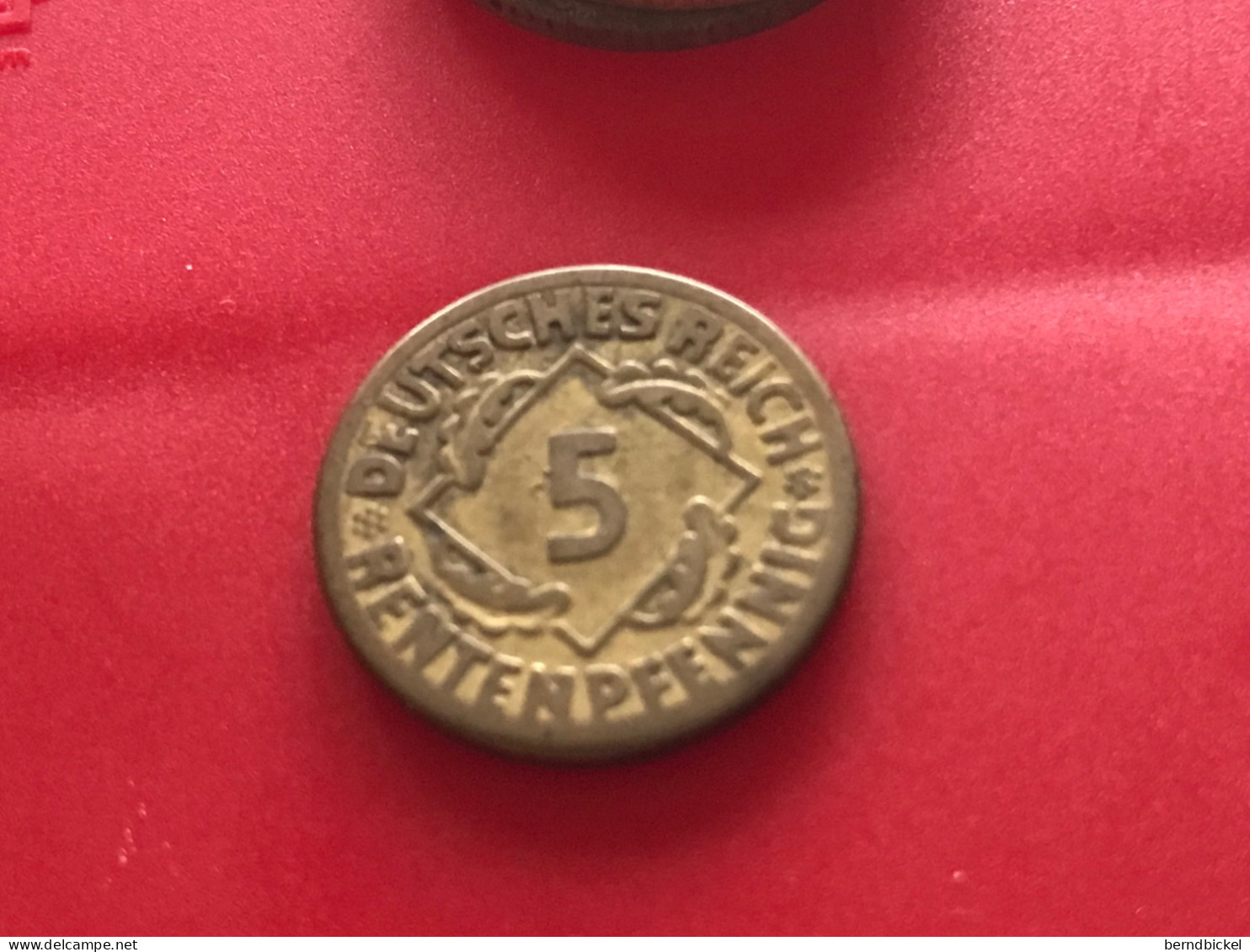 Münze Münzen Umlaufmünze Deutschland Deutsches Reich 5 Pfennig 1924 Münzzeichen F - 5 Rentenpfennig & 5 Reichspfennig