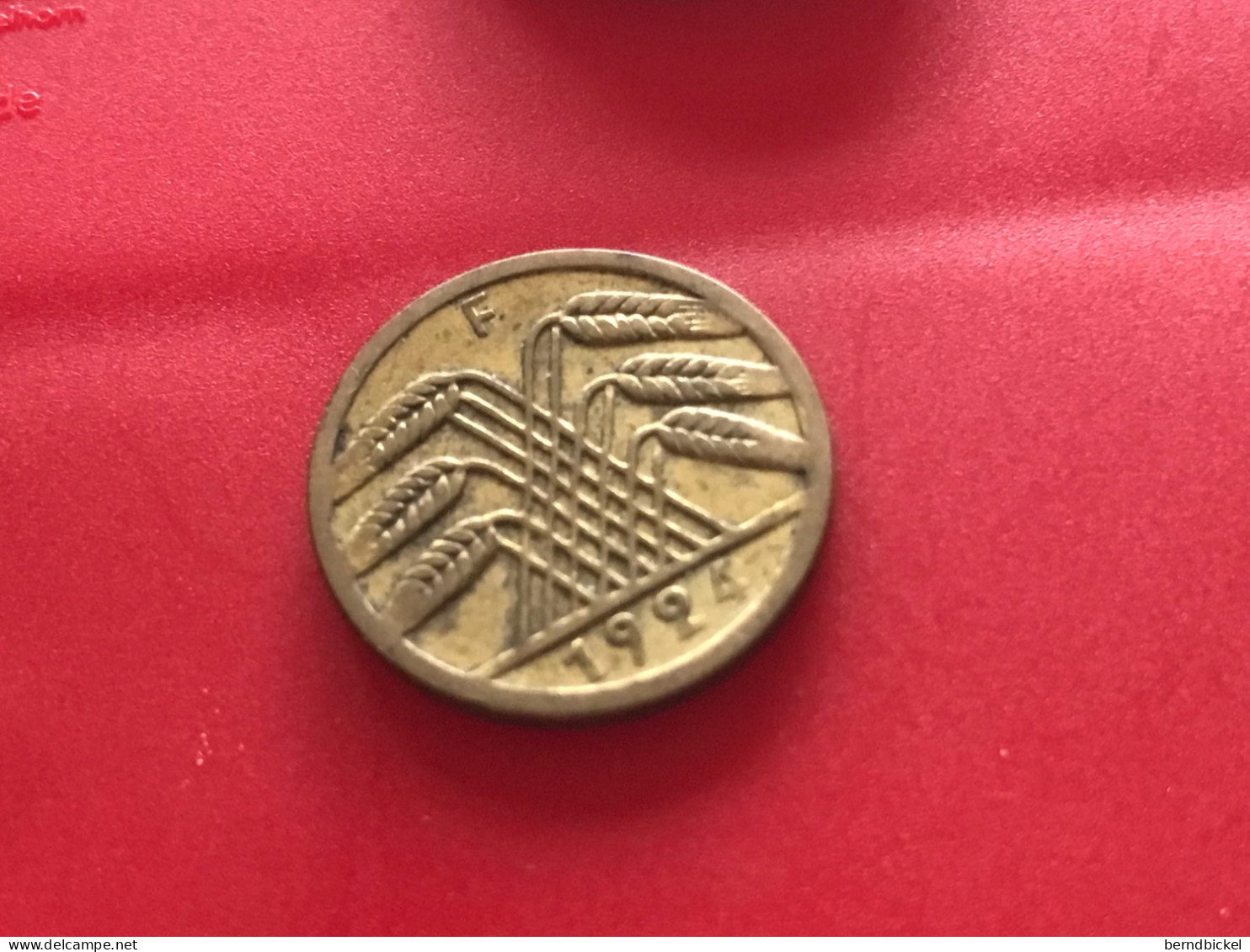 Münze Münzen Umlaufmünze Deutschland Deutsches Reich 5 Pfennig 1924 Münzzeichen F - 5 Rentenpfennig & 5 Reichspfennig