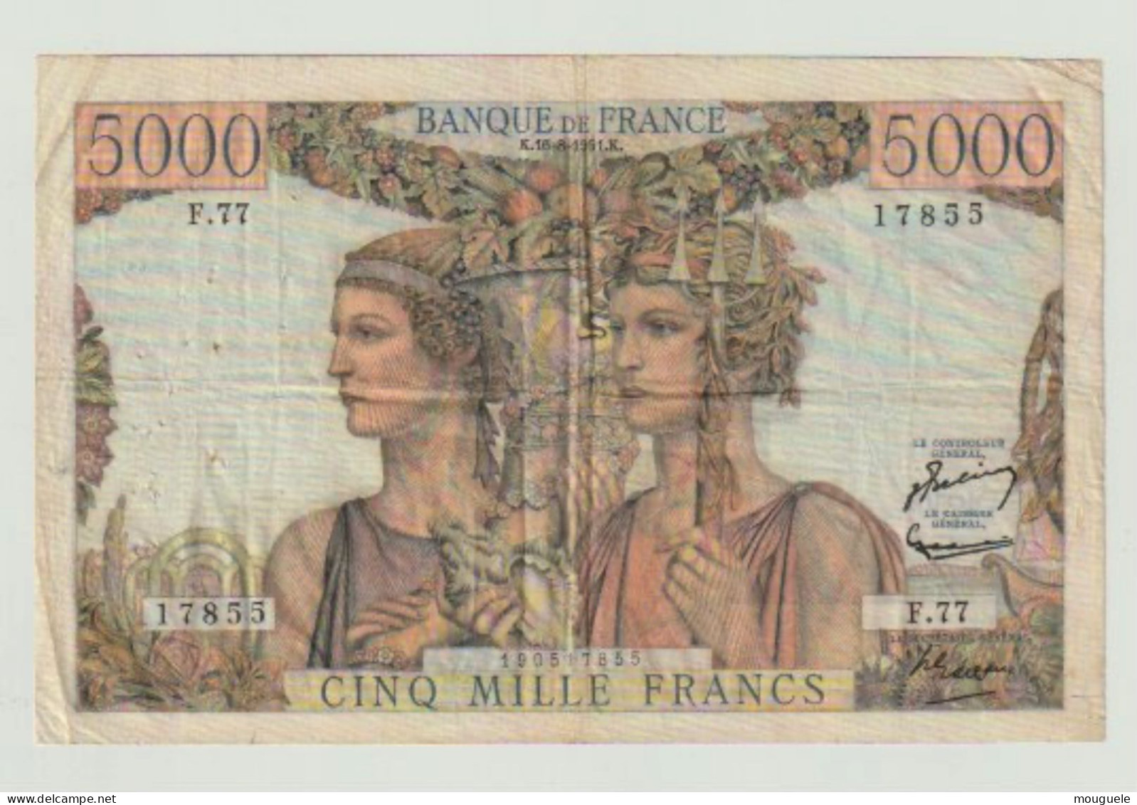 5000 Francs Terre Et Mer Du 16-8-1951 - 300 F 1938-1939