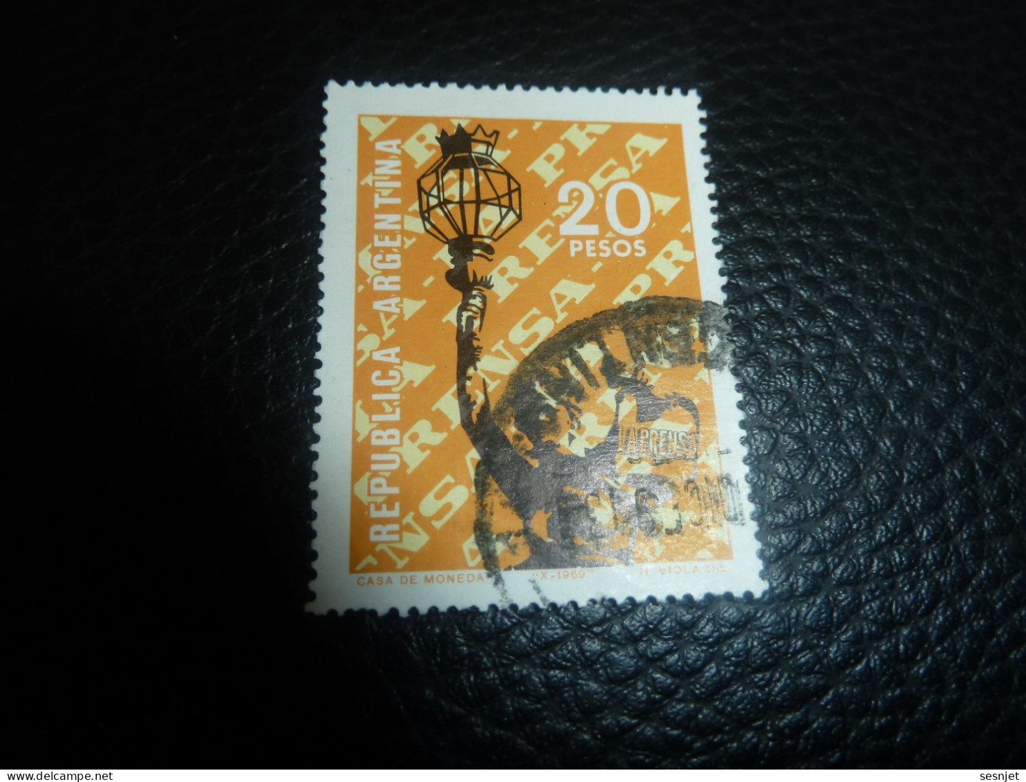 Republica Argentina - La Prensa - Liberté - 20 Pesos - Yt 850 - Ocre, Jaune Et Noir - Oblitéré - Année 1969 - - Usati