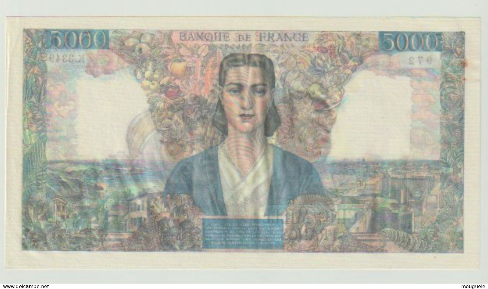 Magnifique Billet 5000 Francs  Empire Français  Du 20-3-1947 - 5 000 F 1942-1947 ''Empire Français''