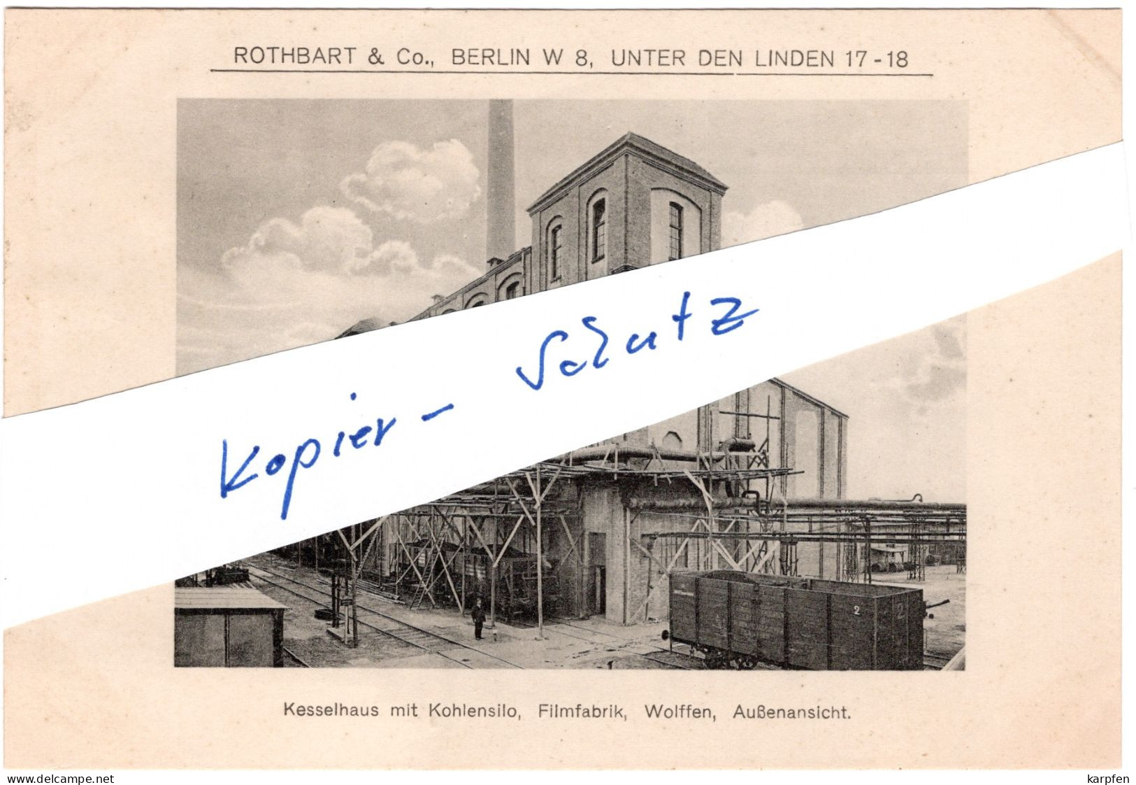 2 AK 1930 Wolfen Bitterfeld-Wolfen Extrem Selten Kesselhaus Unteransicht Der Bunke Rothbart & Co Berlin - Wolfen