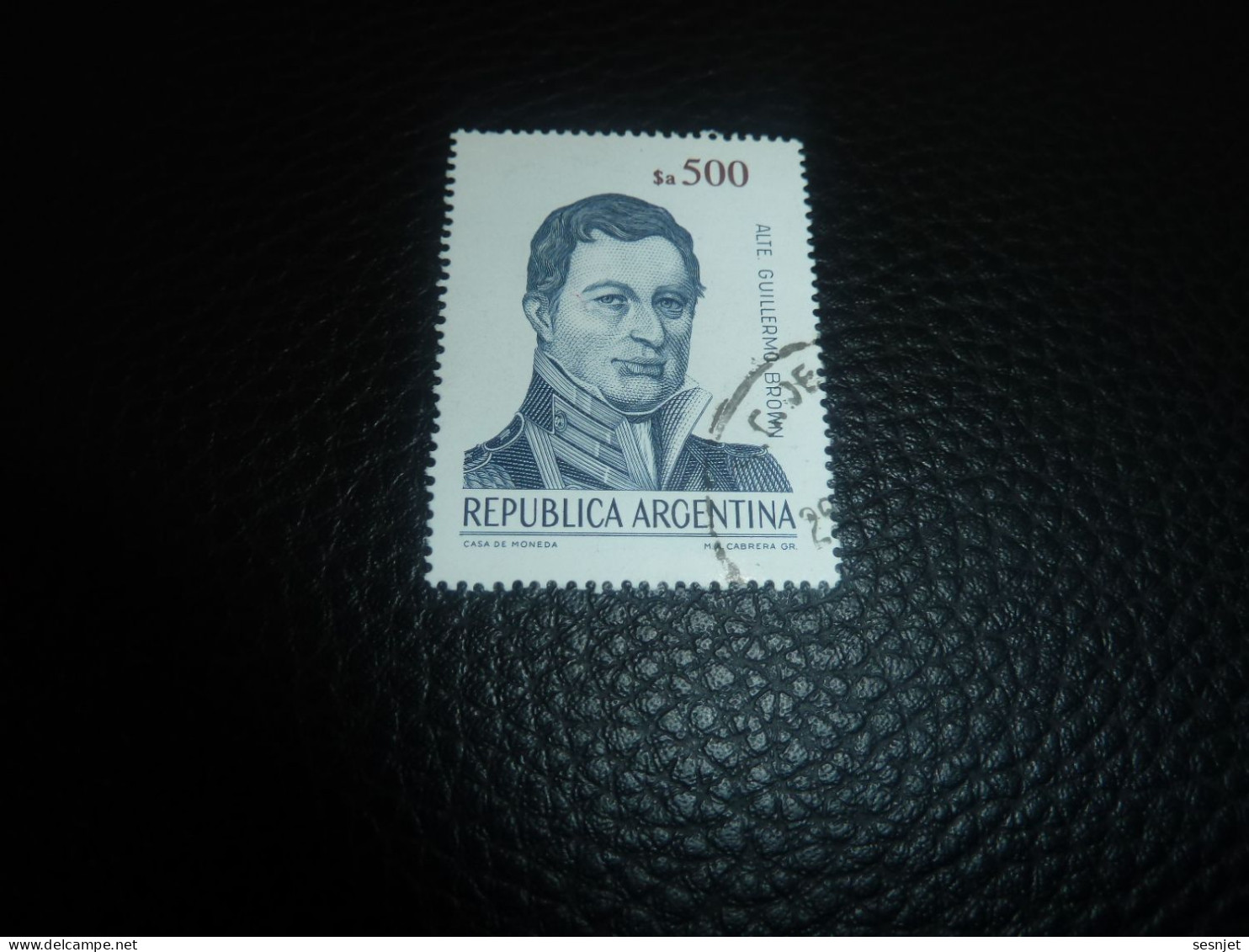 Républica Argentina - Amiral Guillermo Brown (1777-1857) - 500 $a - Yt 1462 - Brun Et Bleu-noir - Oblitéré - Année 1985 - Used Stamps