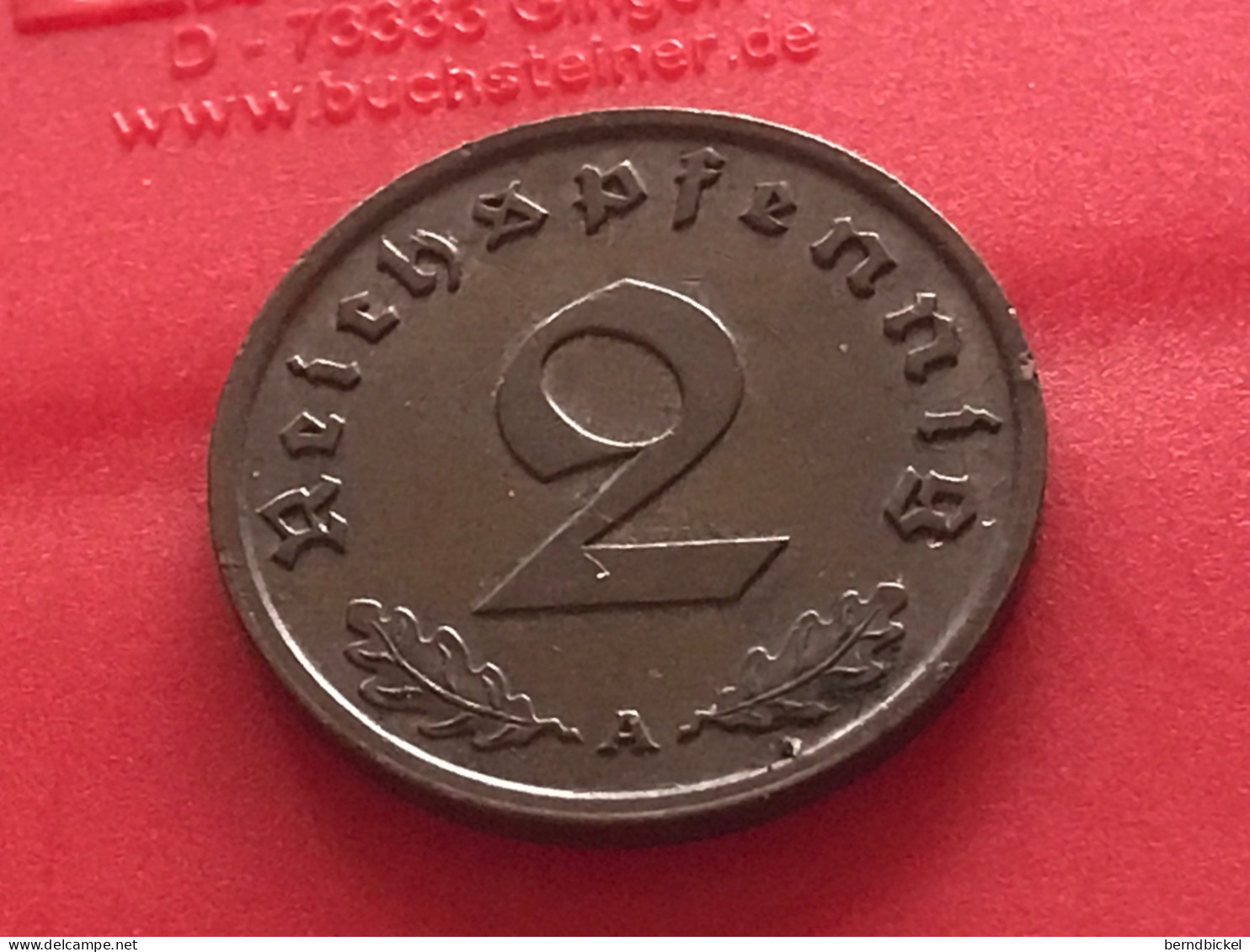 Münze Münzen Umlaufmünze Deutschland Deutsches Reich 2 Pfennig 1937 Münzzeichen A - 2 Reichspfennig