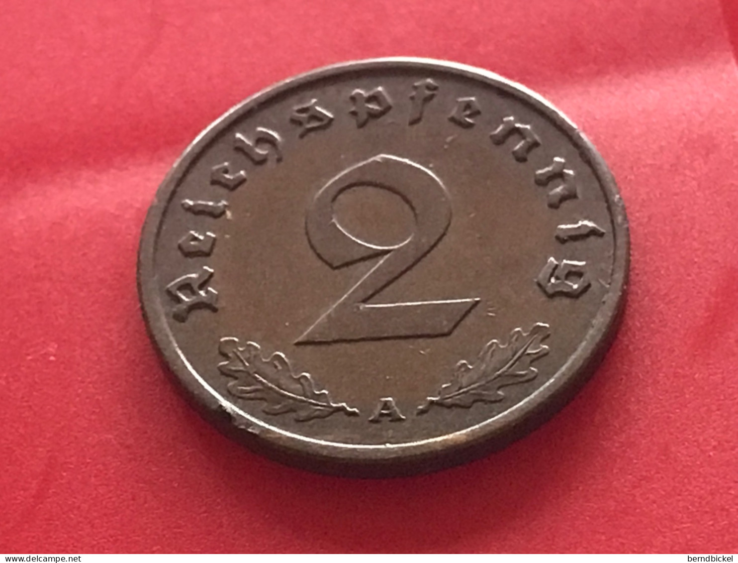 Münze Münzen Umlaufmünze Deutschland Deutsches Reich 2 Pfennig 1939 Münzzeichen A - 2 Reichspfennig