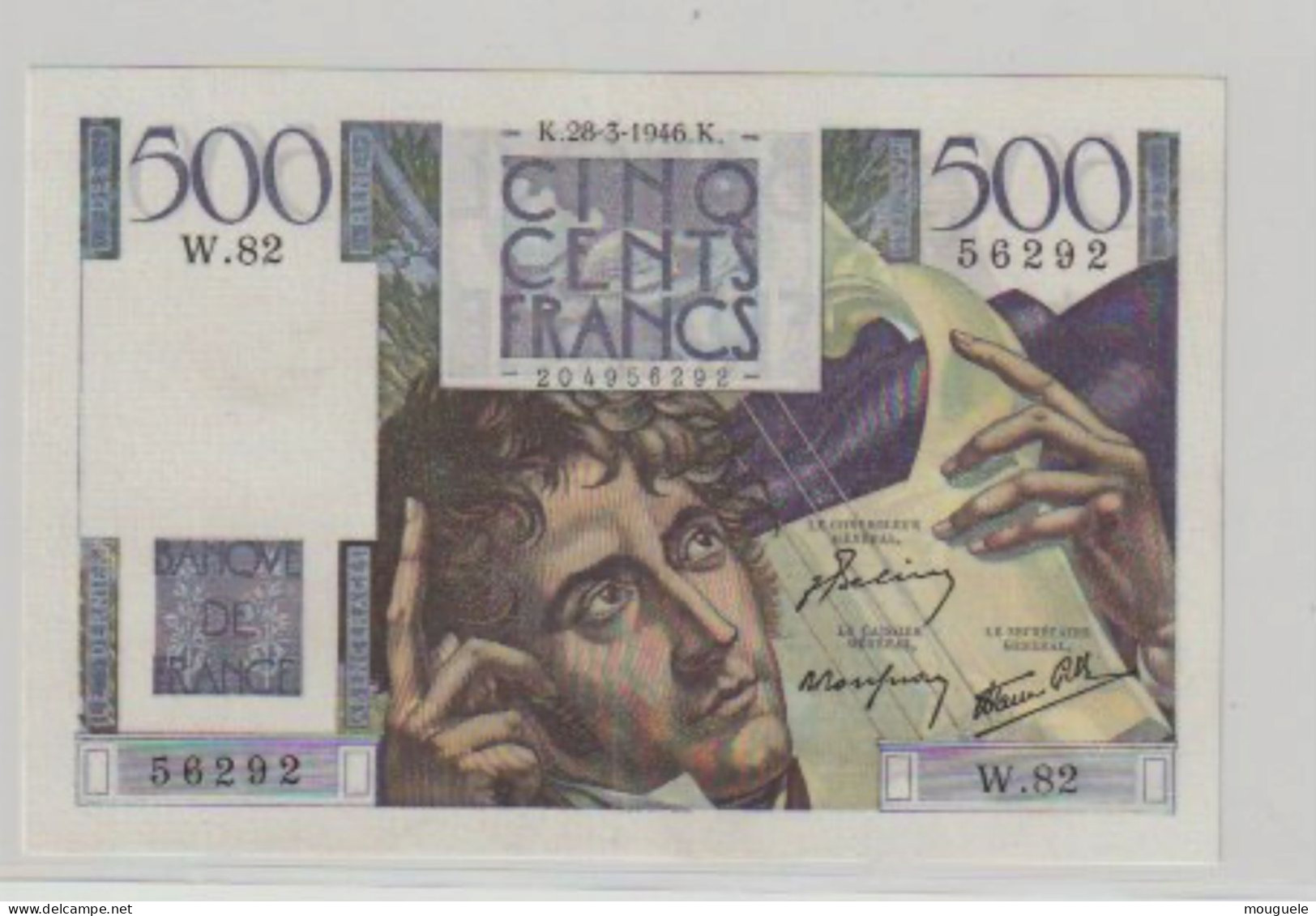 Magnifique Billet  Neuf De 500 Francs  Chateaubriand Neuf Du 28-3-1946 - 5 000 F 1934-1944 ''Victoire''