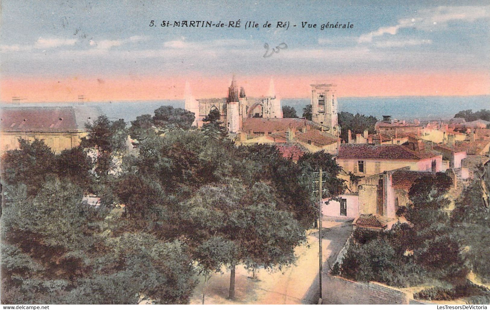 FRANCE - 17 - SAINT MARTIN DE RE - Vue Générale - Colorisée - Carte Postale Ancienne - Saint-Martin-de-Ré