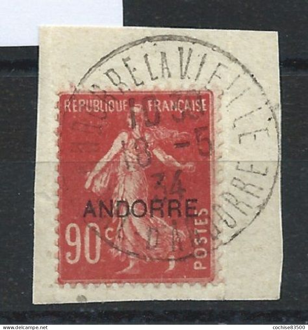 Andorre N°12 Obl (FU) 1931 - Timbres Français Surchargé - Usati