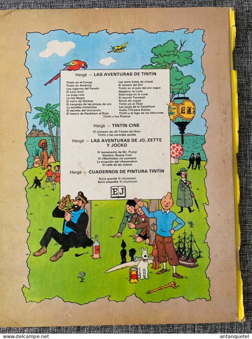 Album De Tintin En Espagnol—Las Aventuras De Tintin En America—1982—Etat Médiocre - Hergé
