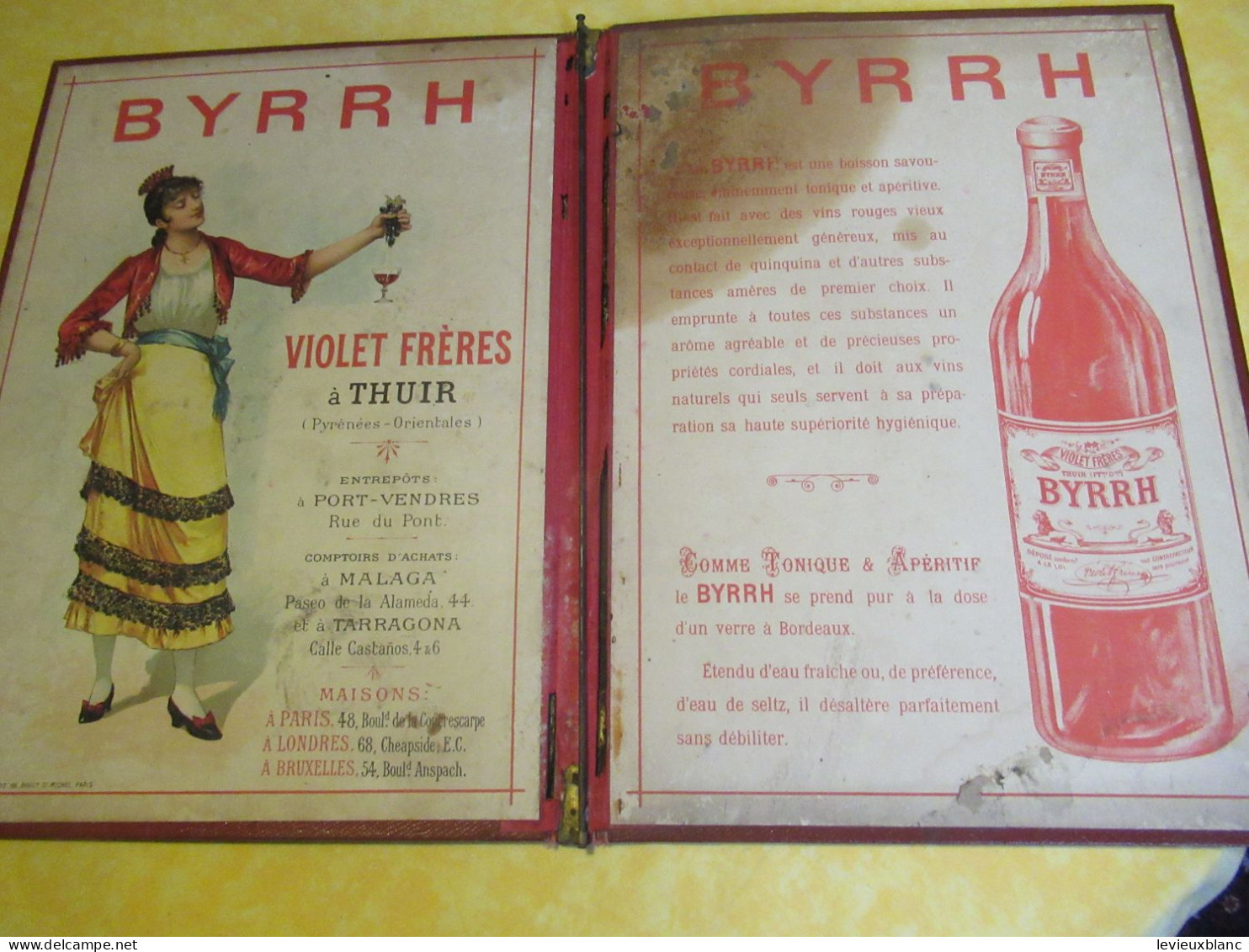 Couverture  Publicitaire BYRRH / Protection " INDICATEUR Des CHEMINS De FER"/Violet Frères THUIR/Vers 1900-1910    OEN32 - Ferrocarril