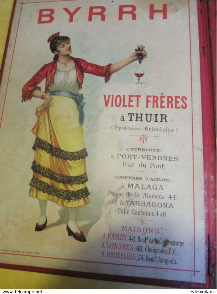 Couverture  Publicitaire BYRRH / Protection " INDICATEUR Des CHEMINS De FER"/Violet Frères THUIR/Vers 1900-1910    OEN32 - Ferrocarril