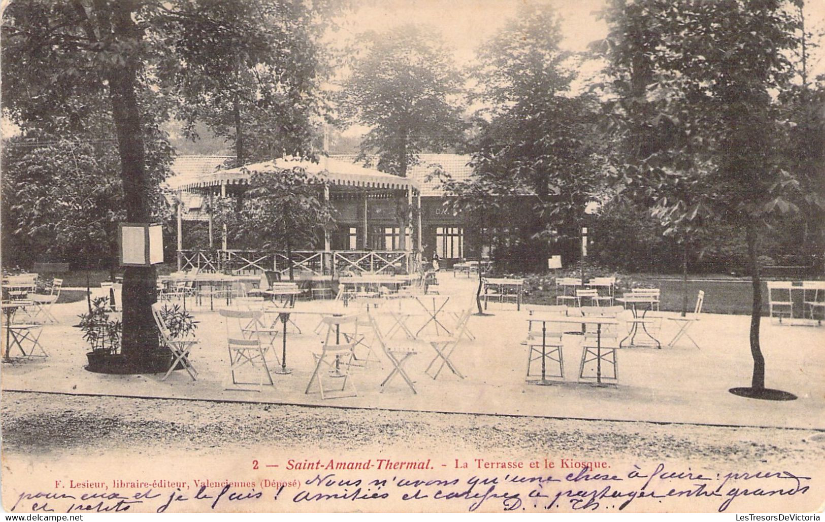 FRANCE - 59 - SAINT AMAND - Thermal - La Terrasse Et Le Kiosque - Carte Postale Ancienne - Saint Amand Les Eaux