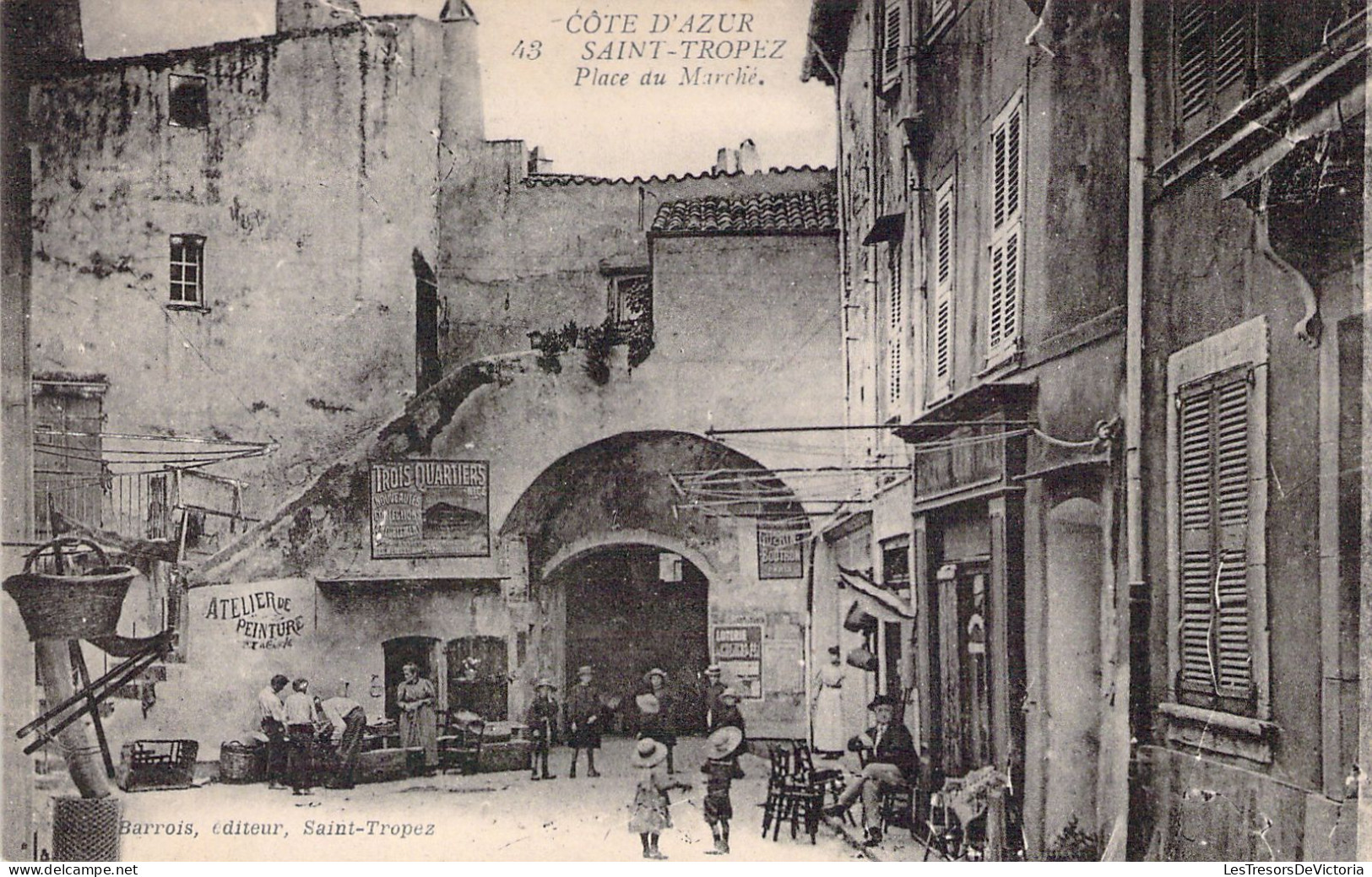 FRANCE - 83 - SAINT TROPEZ - Place Du Marché - Carte Postale Ancienne - Saint-Tropez