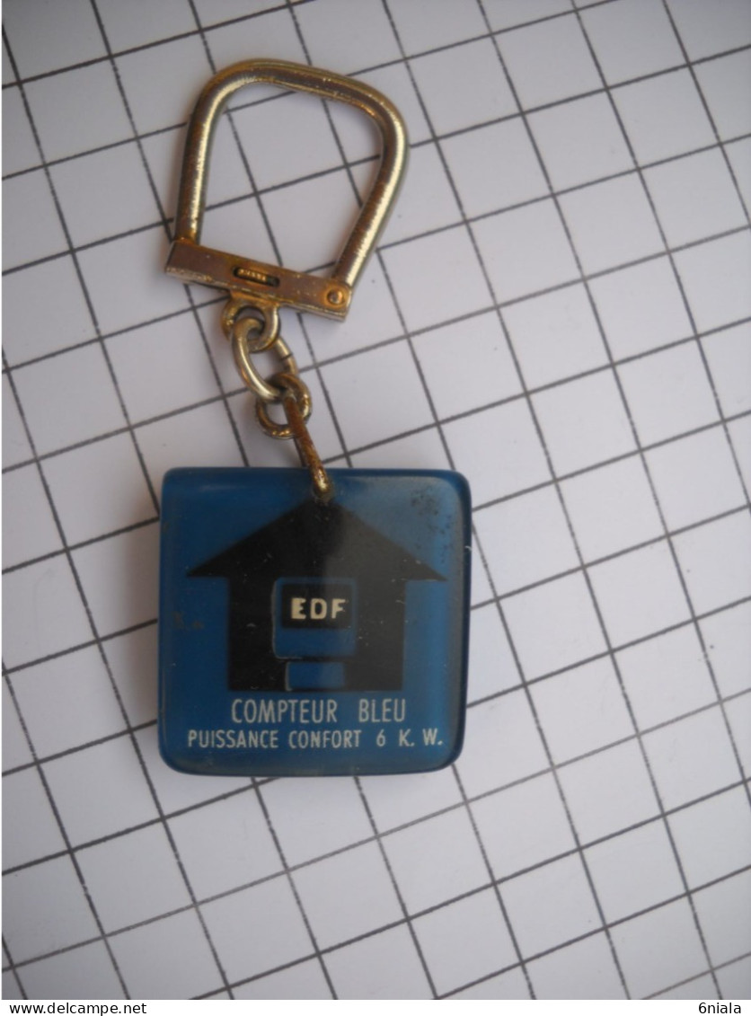3169 Porte Clefs Clé EDF  COMPTEUR BLEU Puissance Confort 6 KW - Sleutelhangers