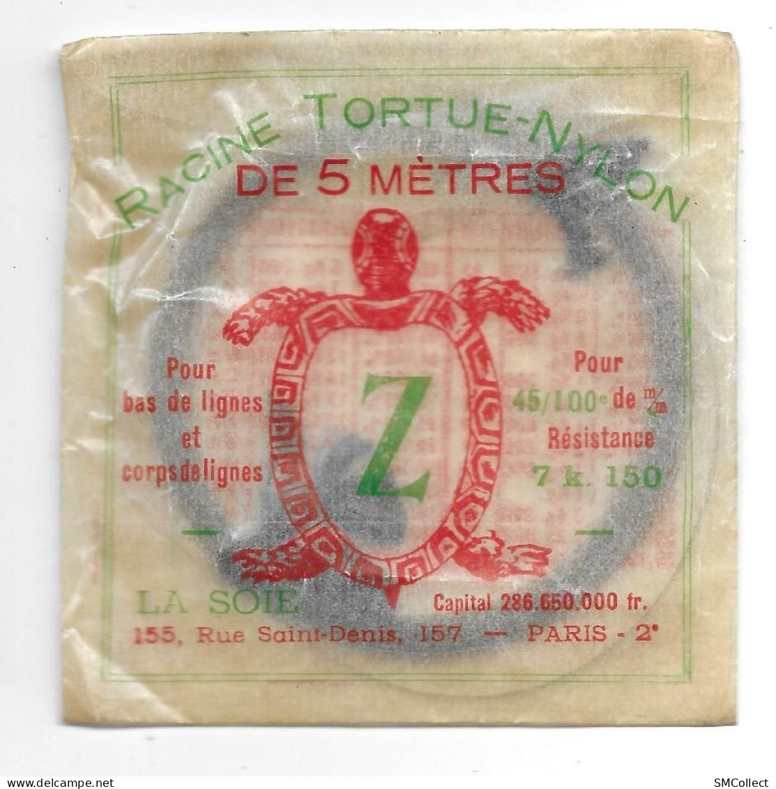 Racine Nylon Tortue 5 Mètres, Lettre Z - Pêche