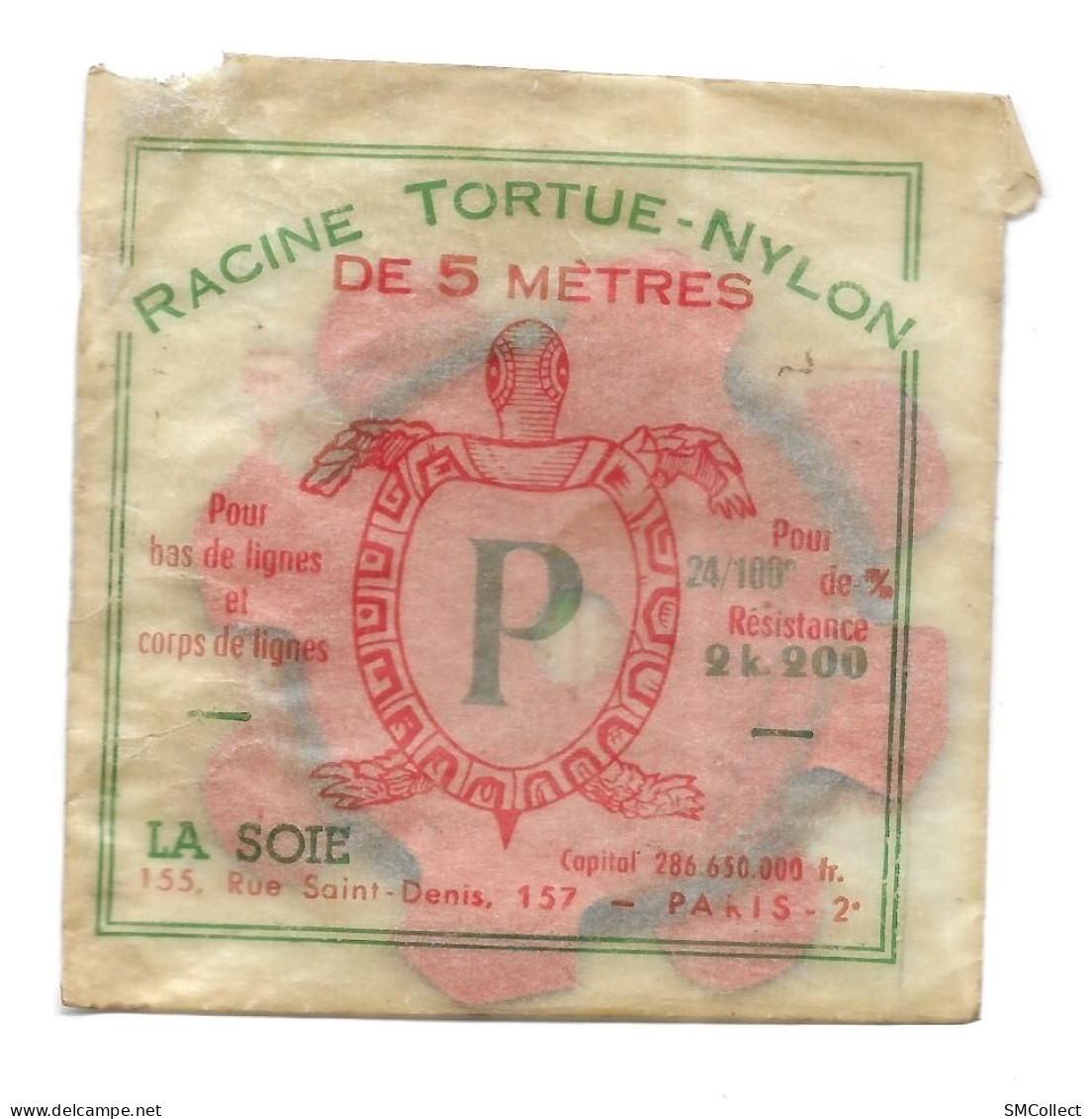 Racine Nylon Tortue 5 Mètres, Lettre P - Fischerei