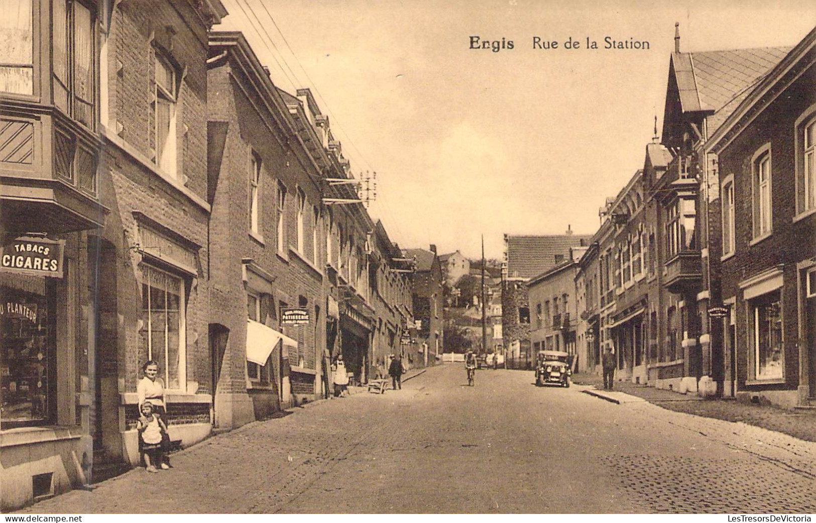 BELGIQUE - ENGIS - Rue De La Station - Edit Vve Coune - Carte Postale Ancienne - Engis