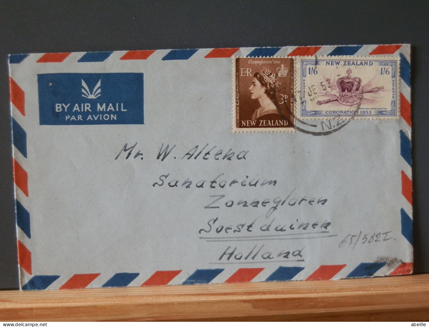 65/082I LETTER  NEW ZEALAND  1953 TO HOLLAND - Briefe U. Dokumente