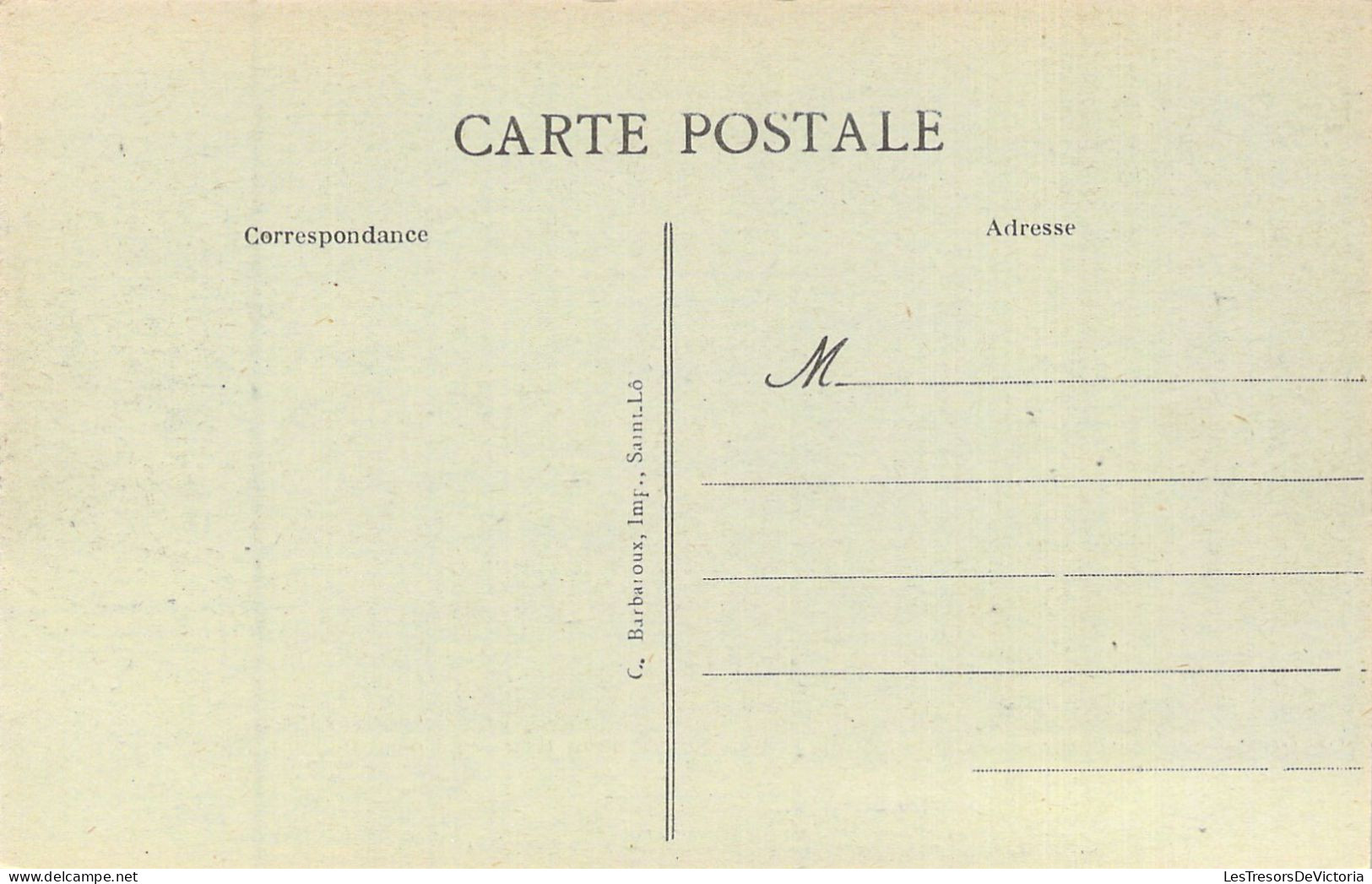 MILITARIA - SAINT LÔ - Caserne Bellevue - L'Intérieur - Carte Postale Ancienne - Cimiteri Militari
