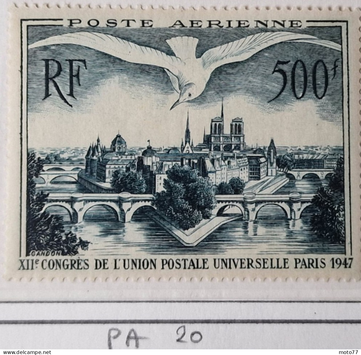 TIMBRE France POSTE Aérienne N° 20 Neuf - 1947 - Yvert & Tellier 2003 Coté Minimum 65 € - 1927-1959 Neufs