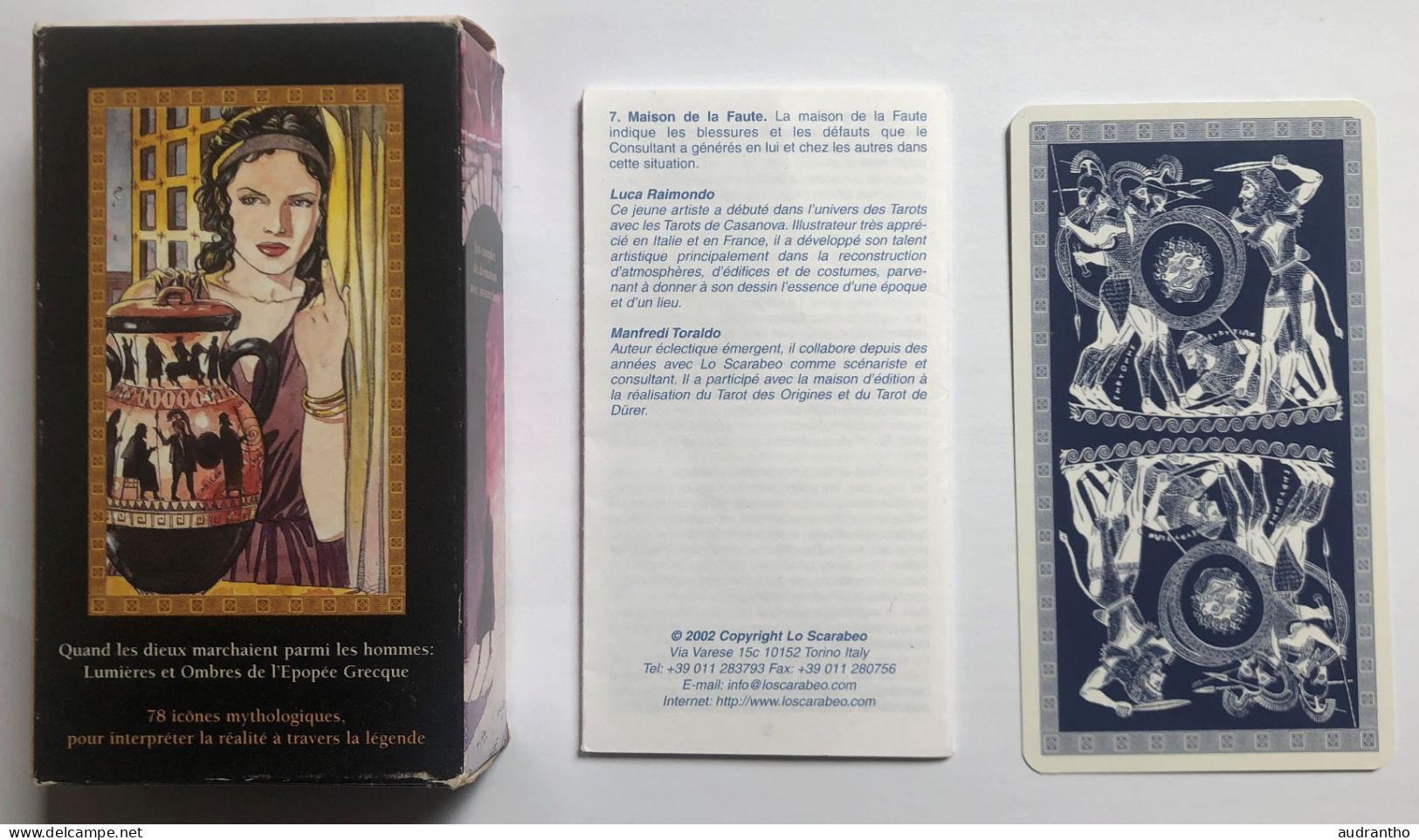 très beau jeu de Tarot divinatoire Voyance - Tarot de l'Olympe - Lo Scarabeo - Luca Raimondo