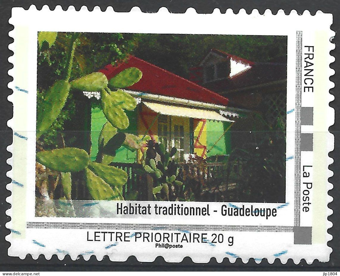 Montimbramoi  Guadeloupe - Habitat Traditionnel - Oblitéré  Lettre Prioritaire : Timbre Sur Support - Gebraucht