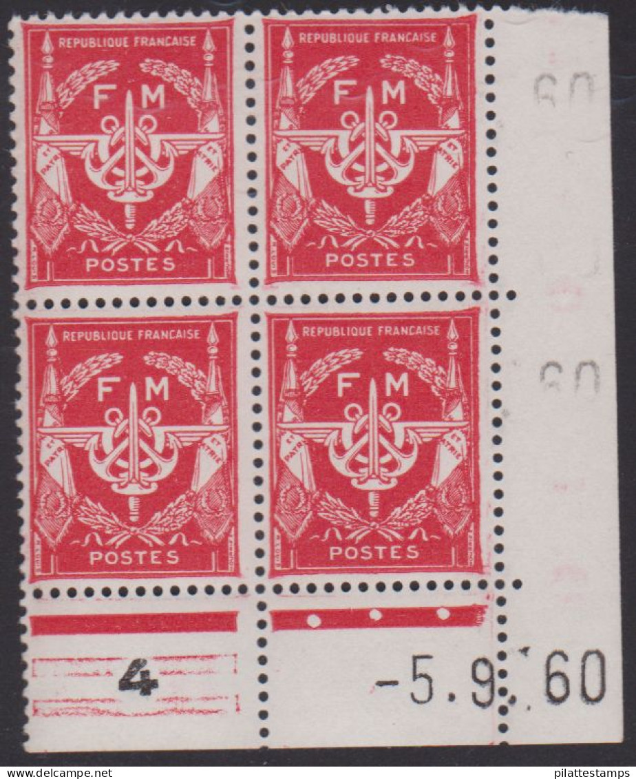 FRANCE FRANCHISE MILITAIRE N° 12** EMBLEME COIN DATE DU 5/9/60 - Other & Unclassified