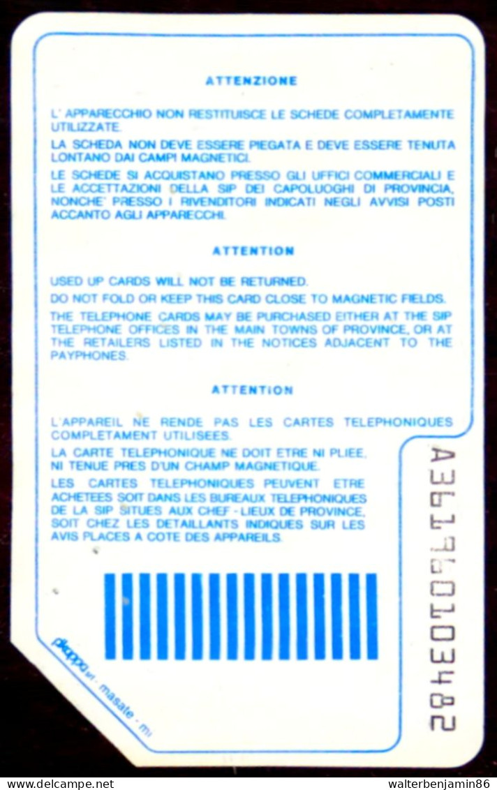 G P 44 C&C 1051 SCHEDA TELEFONICA USATA SIDA 3.000 L. 8611 LOT 196. 2^A QUALITA' - Errori & Varietà