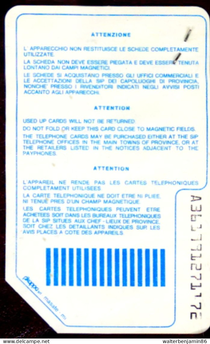 G P 44 C&C 1051 SCHEDA TELEFONICA USATA SIDA 3.000 L. 8611 LOT 199. 2^A QUALITA' - [3] Erreurs & Variétées