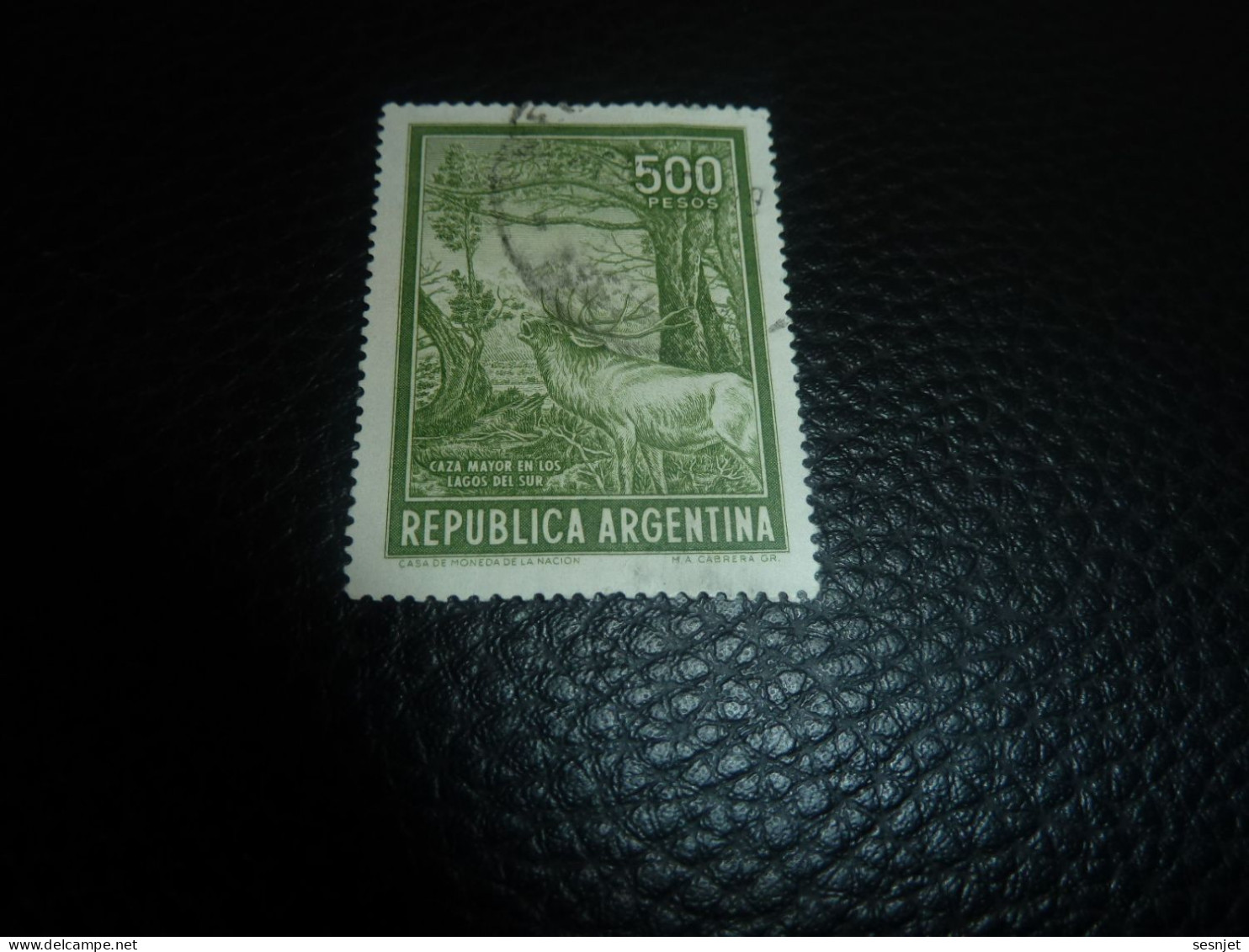 Républica Argentina - Cerf De La Terre De Feu - 500 Pesos - Yt 735 - Vert - Oblitéré - Année 1966 - - Usati