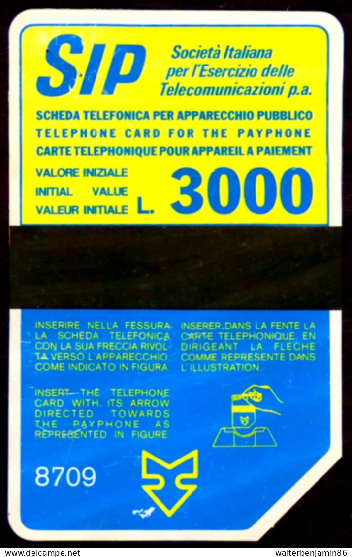 G P 52 C&C 1059 SCHEDA TELEFONICA USATA SIDA 3.000 L. 8709 LOT 241 2^A QUALITA' - Errori & Varietà