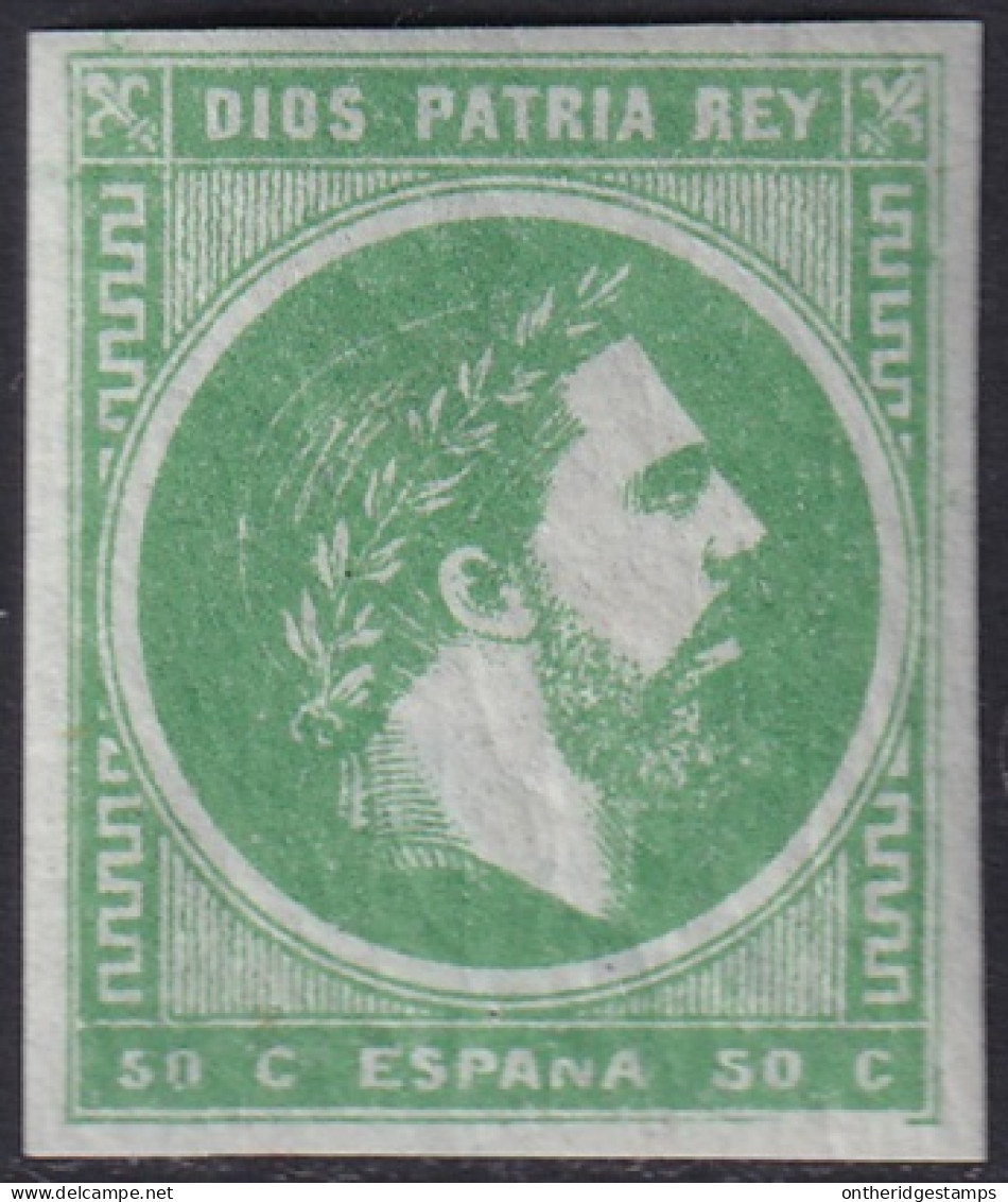 Spain 1875 Sc X6b España Ed 160p Carlist MLH* Bluish Paper Experts Mark - Carlistes