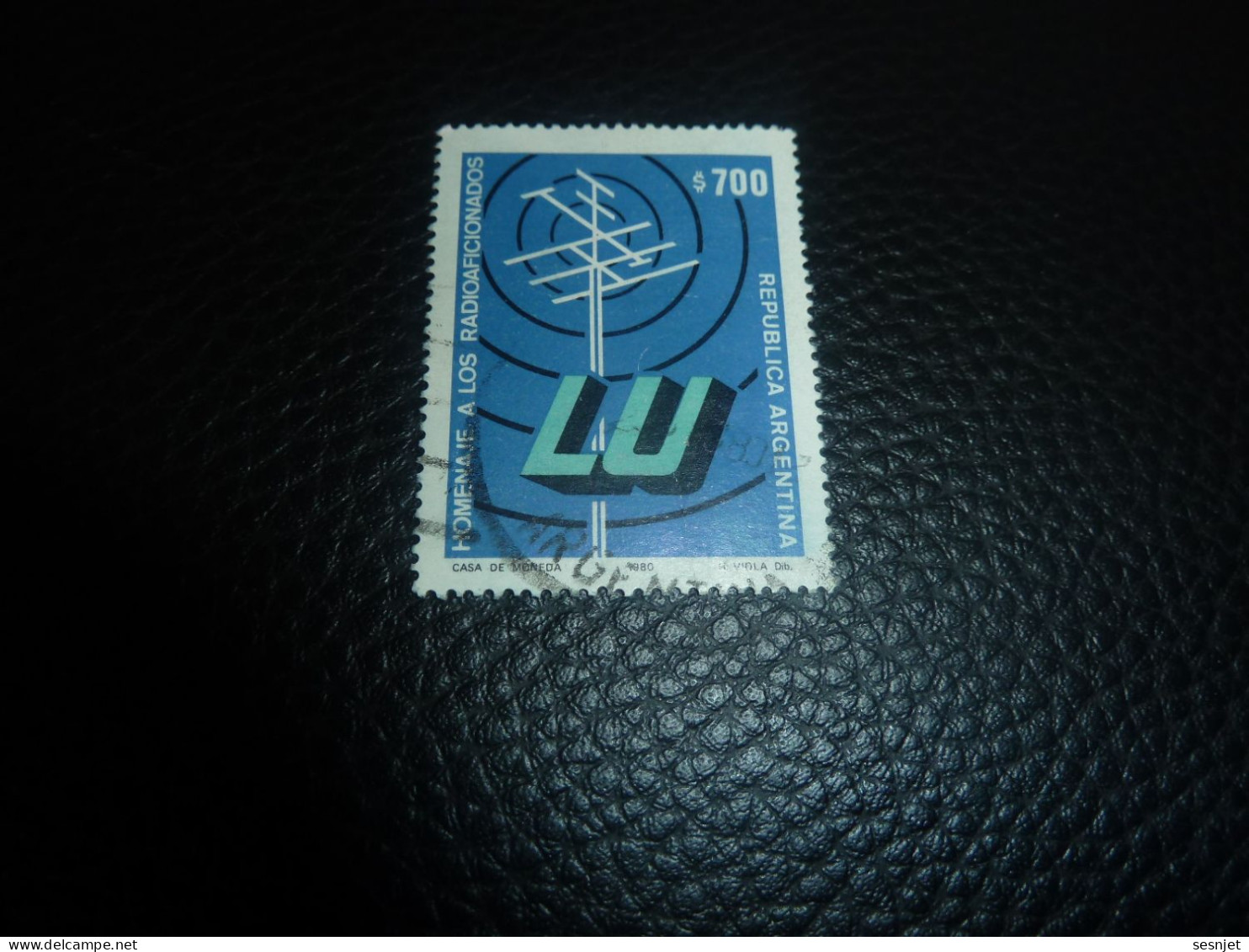 Républica Argentina - Code D'Appel Lu - 700 Pesos - Yt 1233 - Bleu, Noir Et Vert-bleu - Oblitéré - Année 1980 - - Usati