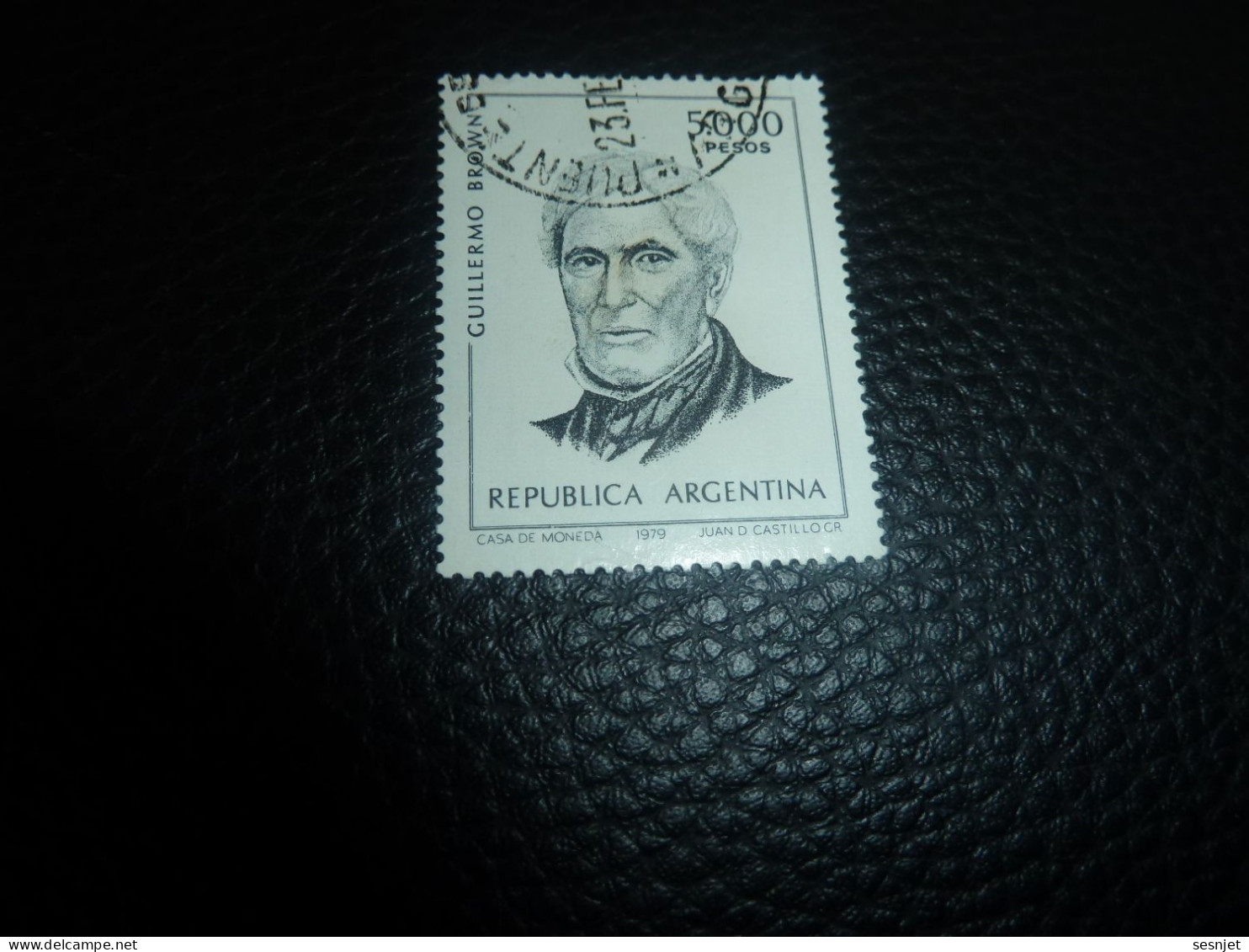 Républica Argentina - Amiral Guillermo Brown (1777-1857) - 5000 Pesos - Yt 1212 - Noir - Oblitéré - Année 1980 - - Used Stamps