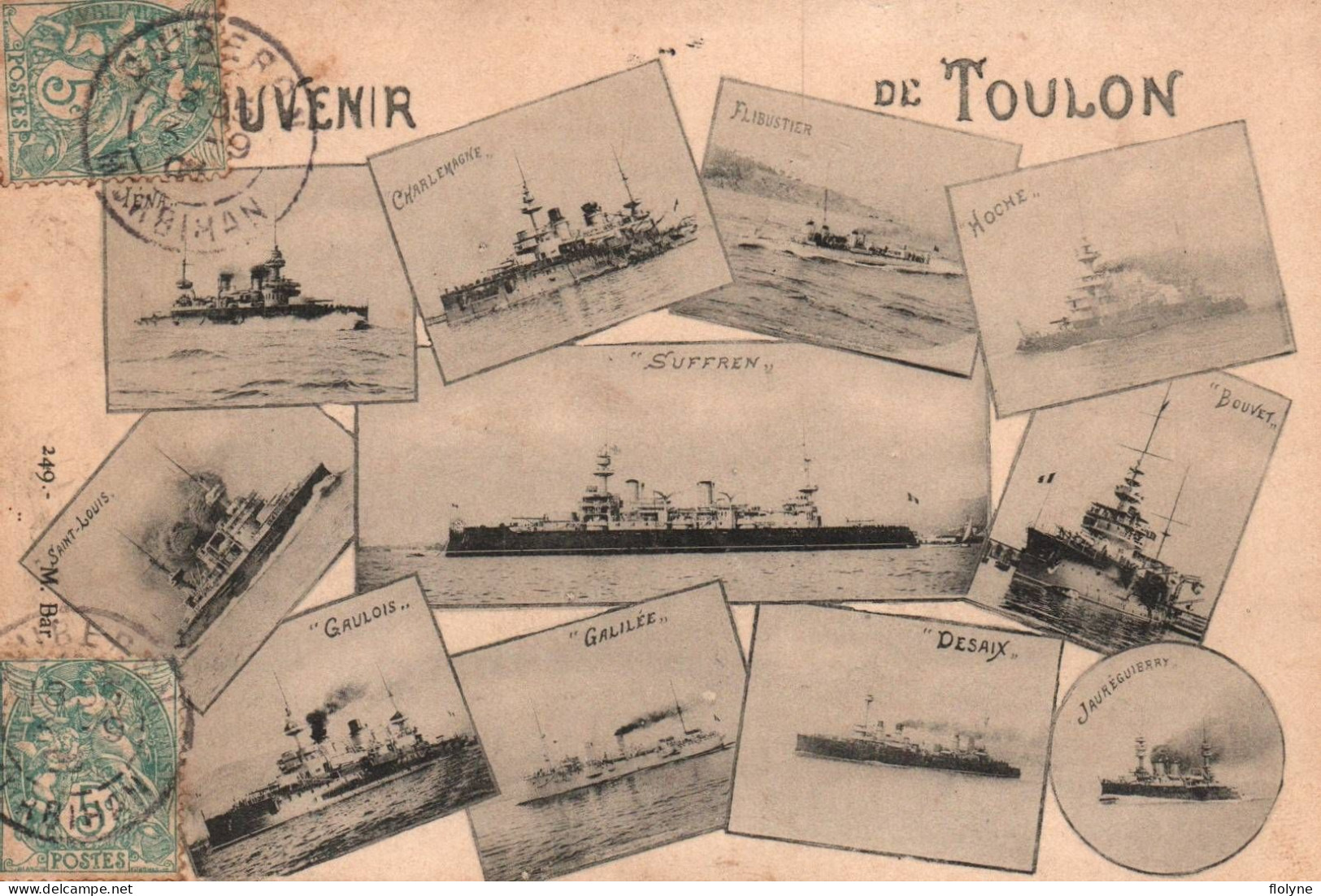 Toulon - Souvenir De La Commune - Les Bateaux De Guerre Français - Toulon
