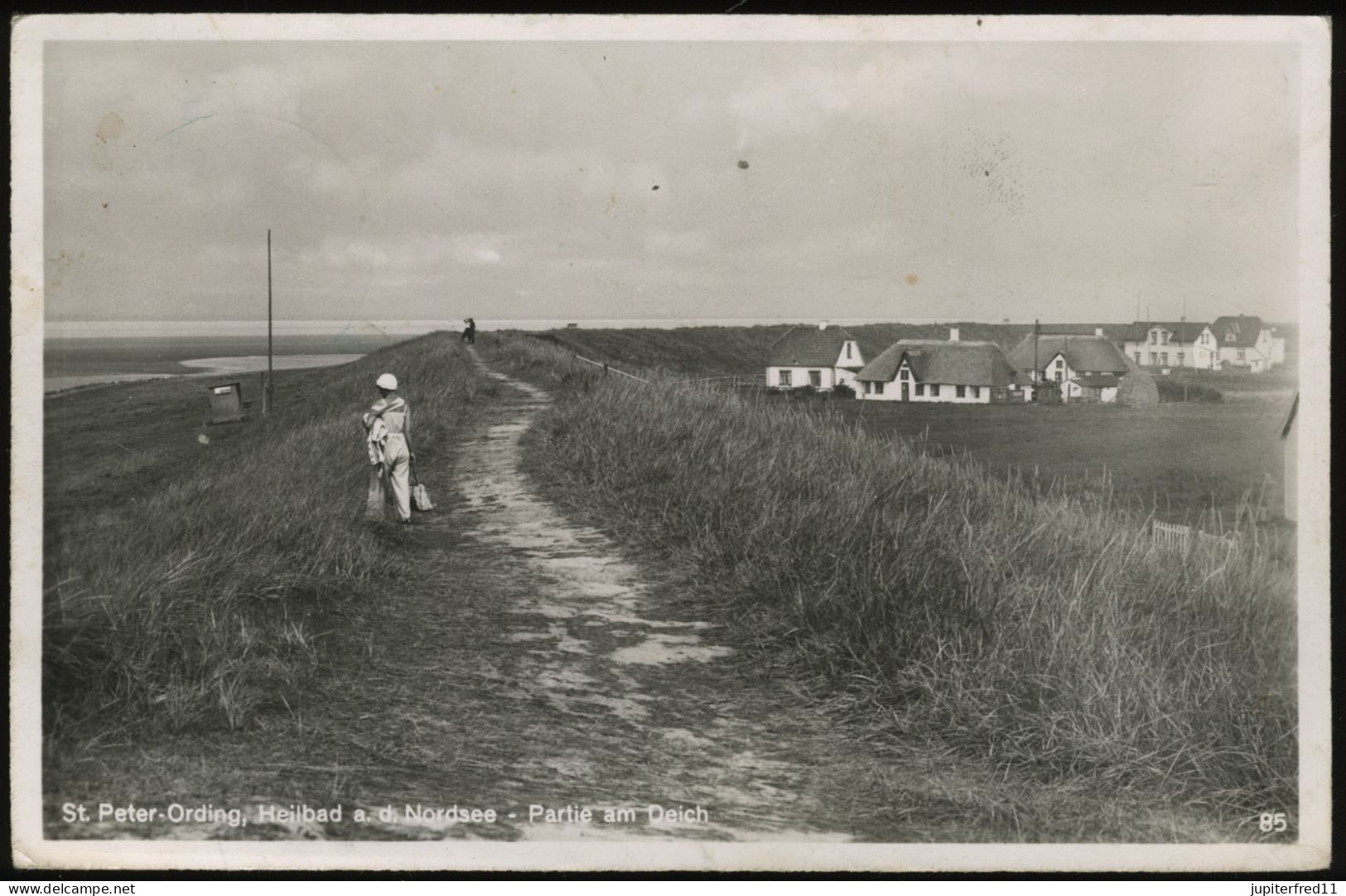 (B3437) AK St. Peter-Ording, Partie Am Deich 1956 - St. Peter-Ording