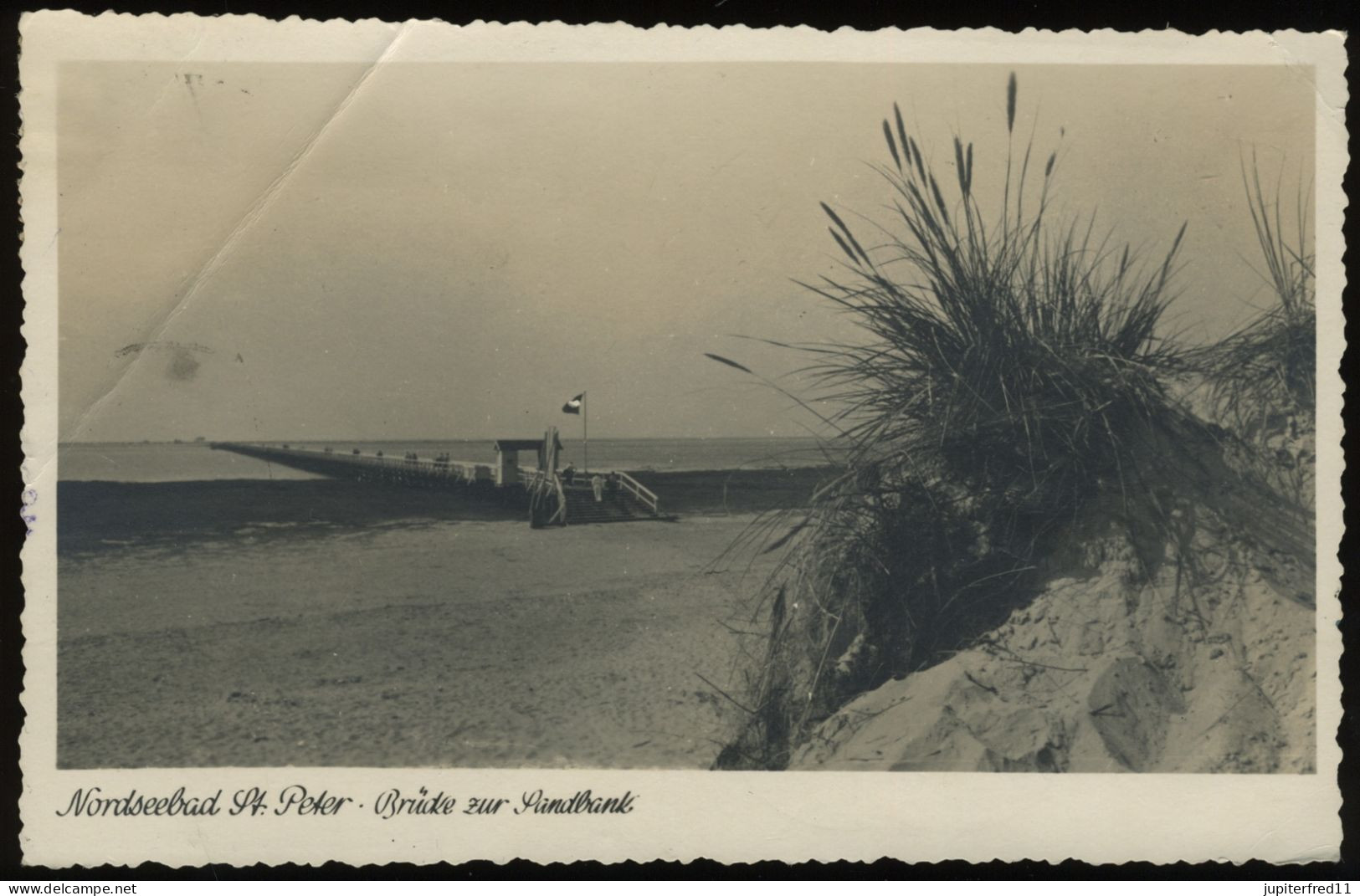 (B3438) Foto-AK St. Peter-Ording, Brücke Zur Sandbank 1949, Knick - St. Peter-Ording
