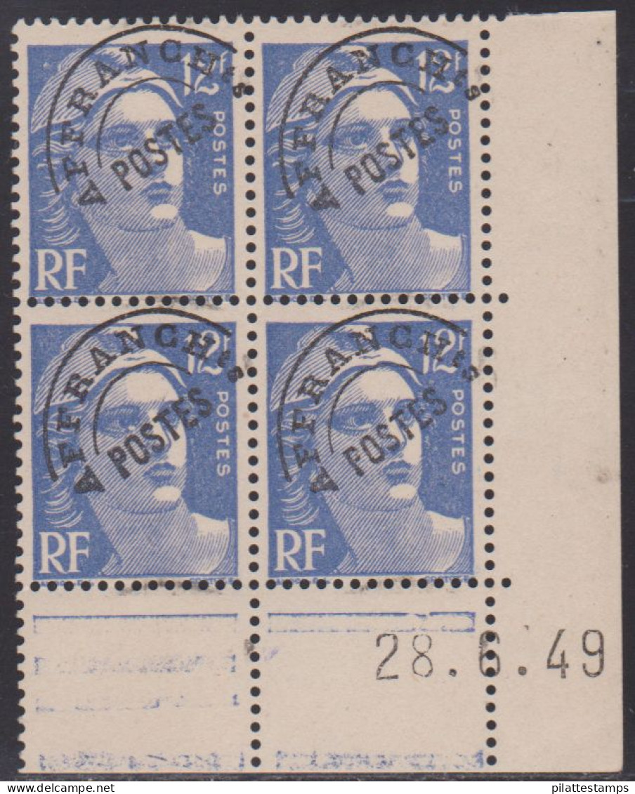 FRANCE PREOBLITERE N° 103** MARIANNE DE GANDON COIN DATE DU 28/6/49 - Precancels