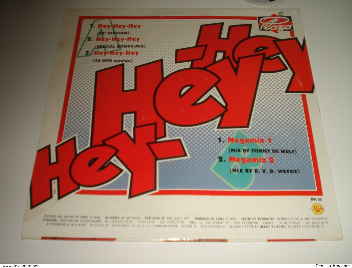 B5 / Plaza – Hey-Hey-Hey - LP- NBC - NBC 08 - Belgium 1991 - EX/VG - Dance, Techno & House