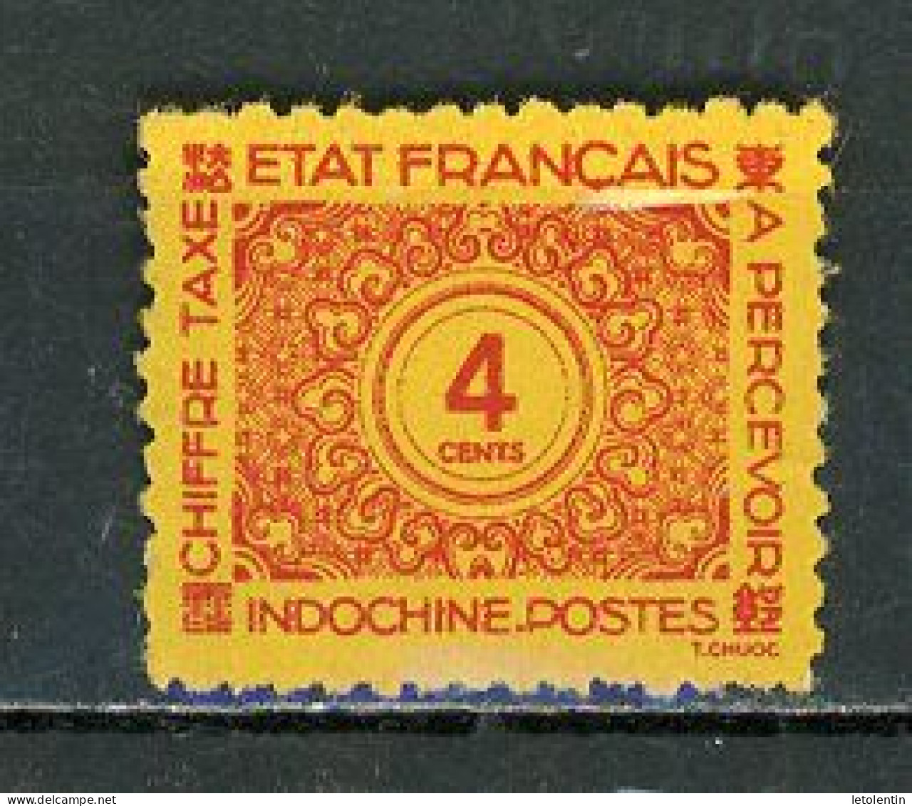 INDOCHINE RF - T. TAXE - N° Yvert 78 (*) - Segnatasse