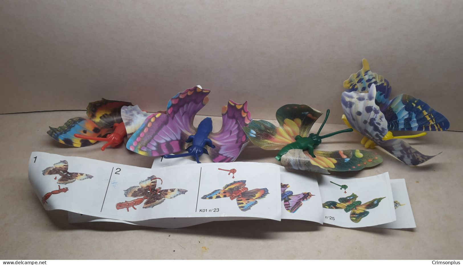 2001 Ferrero - Kinder Surprise - K01 23, 24, 25 & 26 - Butterflies - Complete Set + 4 BPZ's - Monoblocs