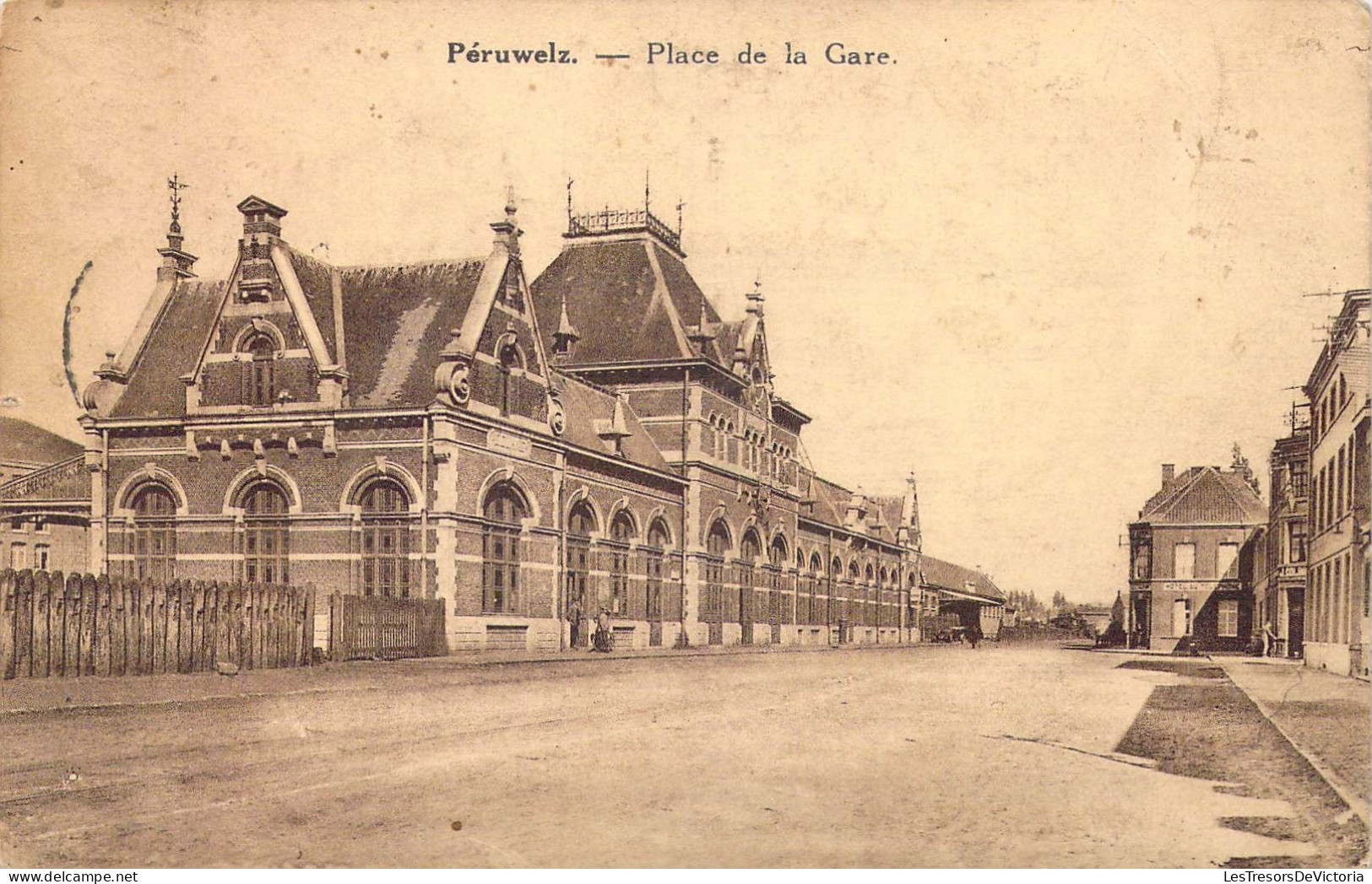 BELGIQUE - Péruwelz - Place De La Gare - Carte Postale Ancienne - Péruwelz