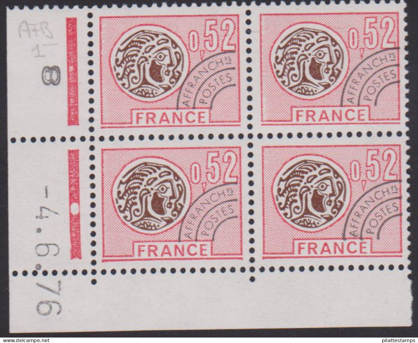 FRANCE PREOBLITERE N° 139** MONNAIE GAULOISE COIN DATE DU 4/6/76 - Precancels