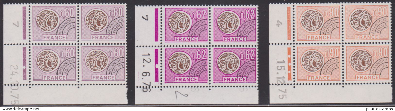 FRANCE PREOBLITERE N° 138/45** MONNAIE GAULOISE 8 COINS DATES - Prematasellados