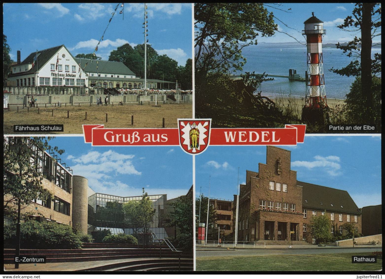 (B3598) AK Wedel In Holstein, E.-Zentrum, Rathaus - Wedel